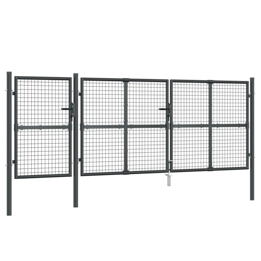 vidaXL Gartentor Mesh-Gartentor Anthrazit 400x175 cm günstig online kaufen