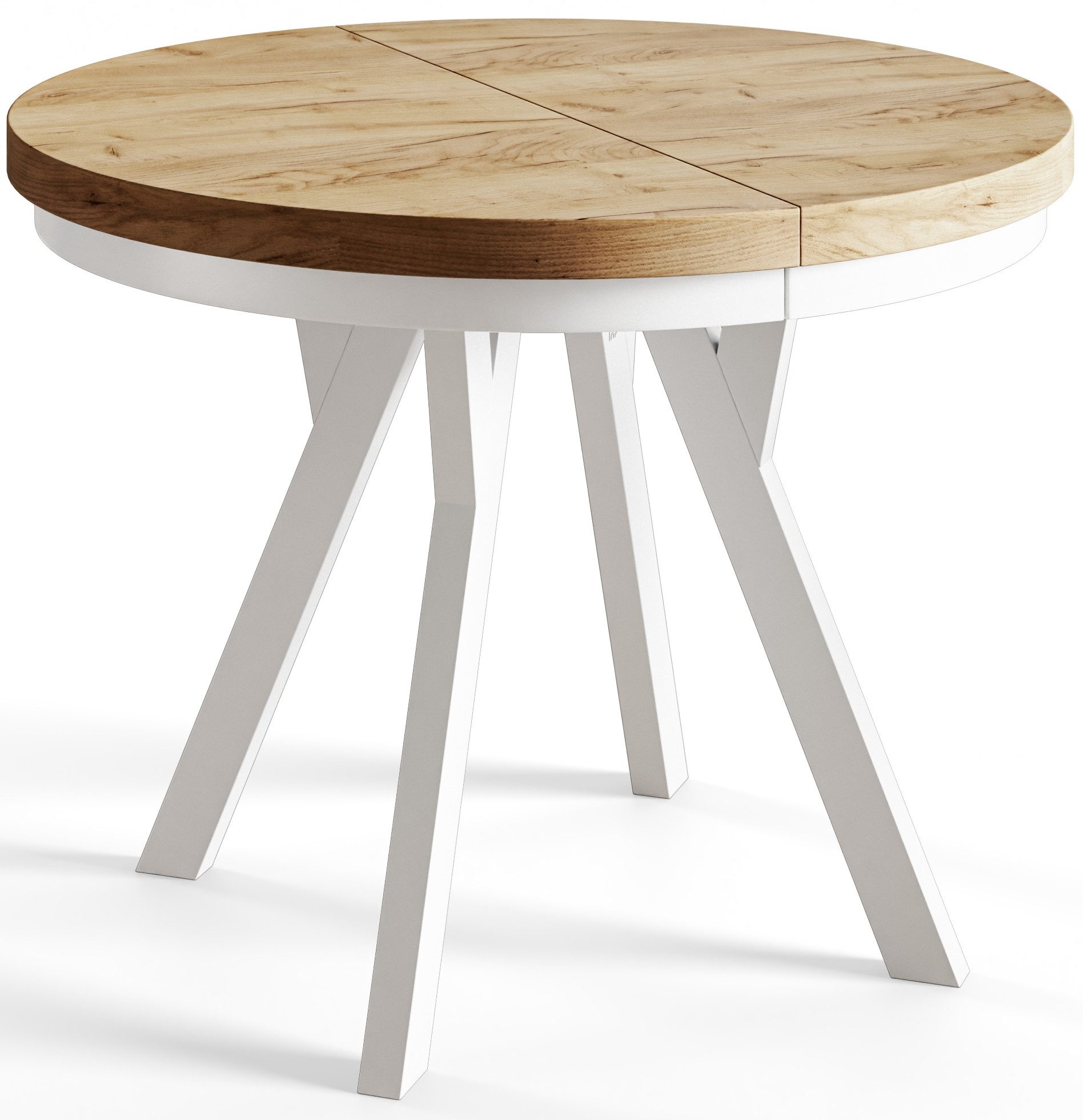 Alpi-Möbel Esstisch Wohnzimmertisch - Ausziehbarer runder Tisch 80-120 cm - günstig online kaufen