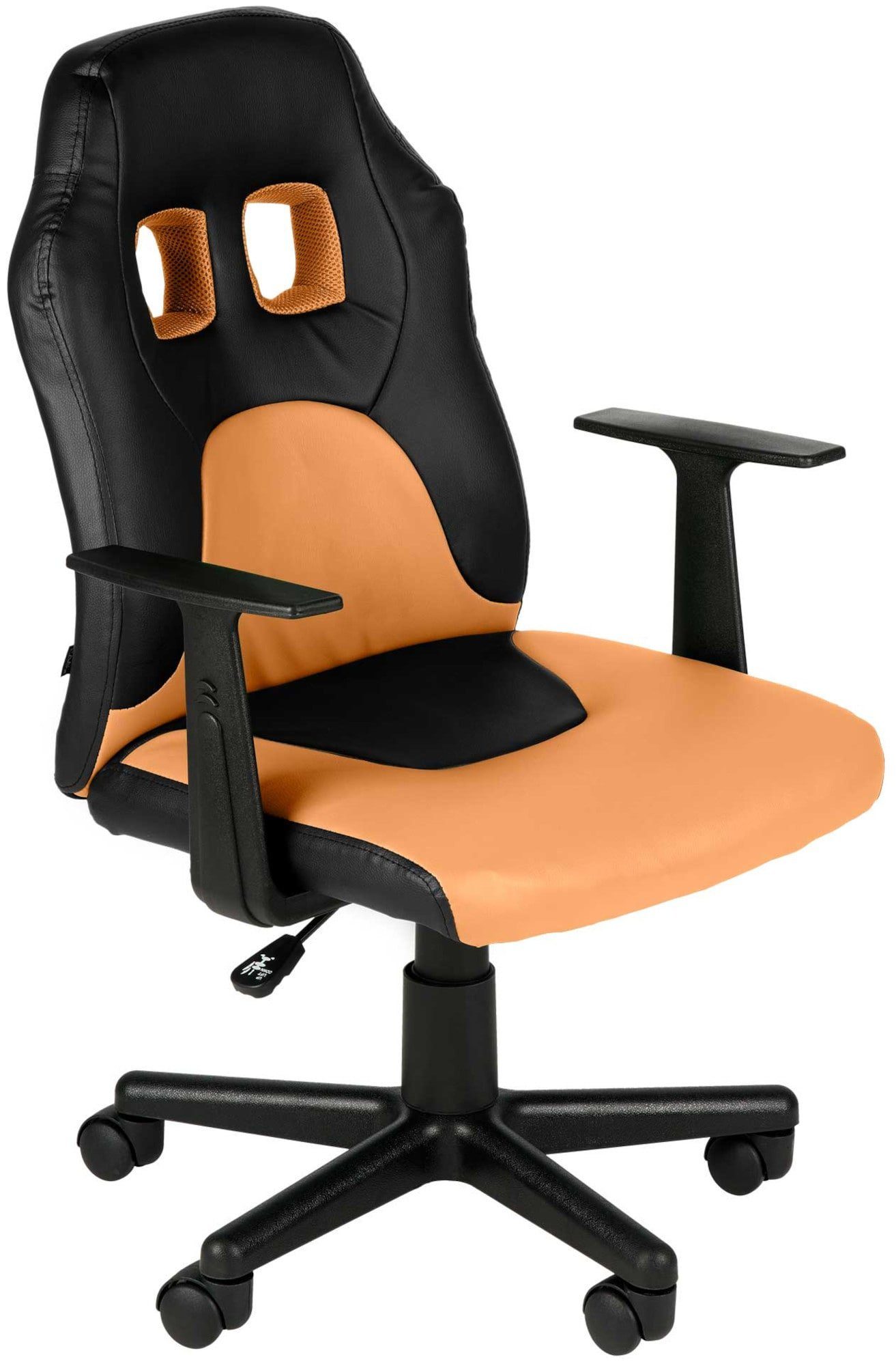CLP Gaming Chair Fun, Kinder-Bürostuhl, mit abnehmbaren Armlehnen schwarz/orange