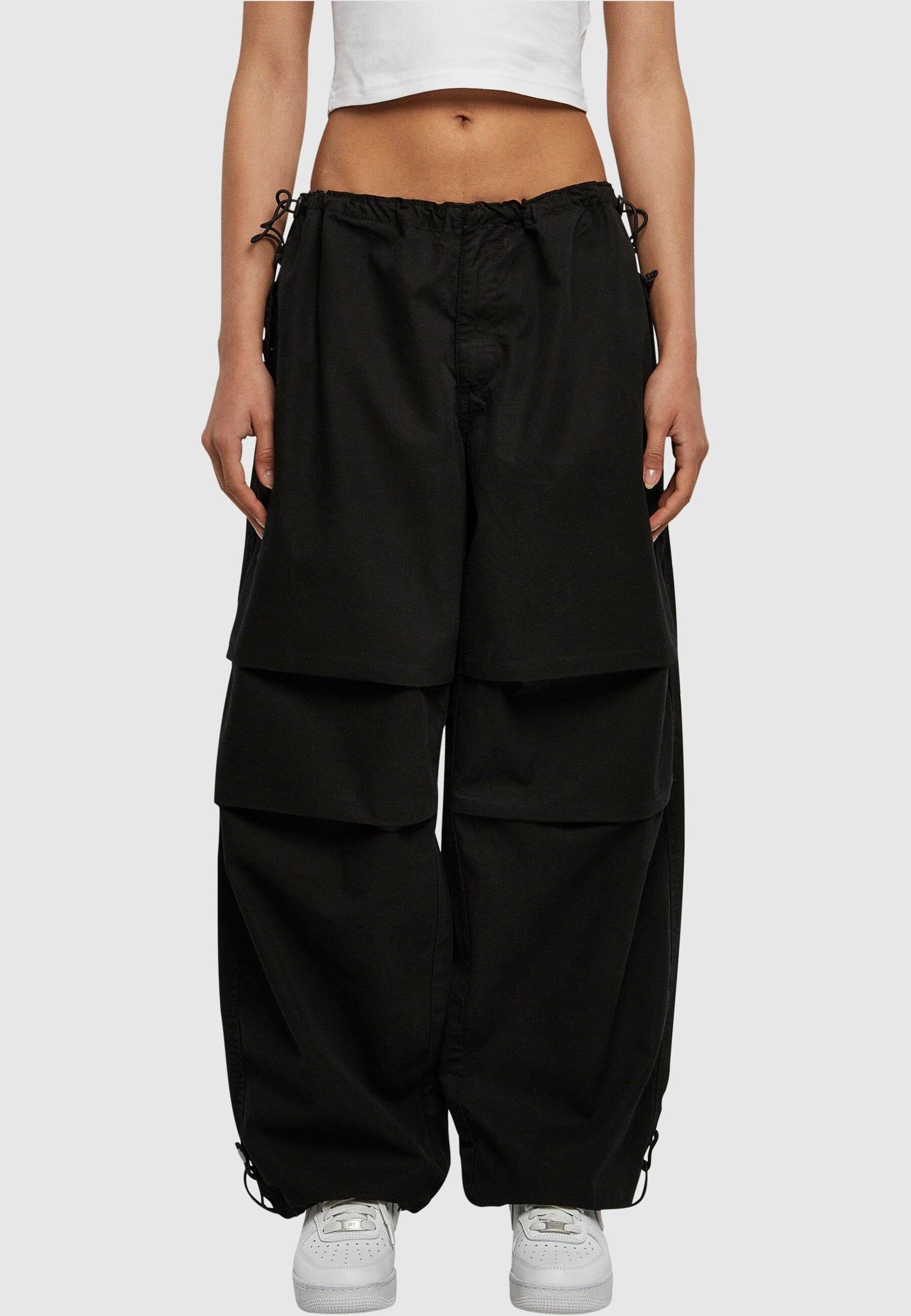 Cotton Ladies Pants Jerseyhose (1-tlg) Parachute Damen URBAN black CLASSICS