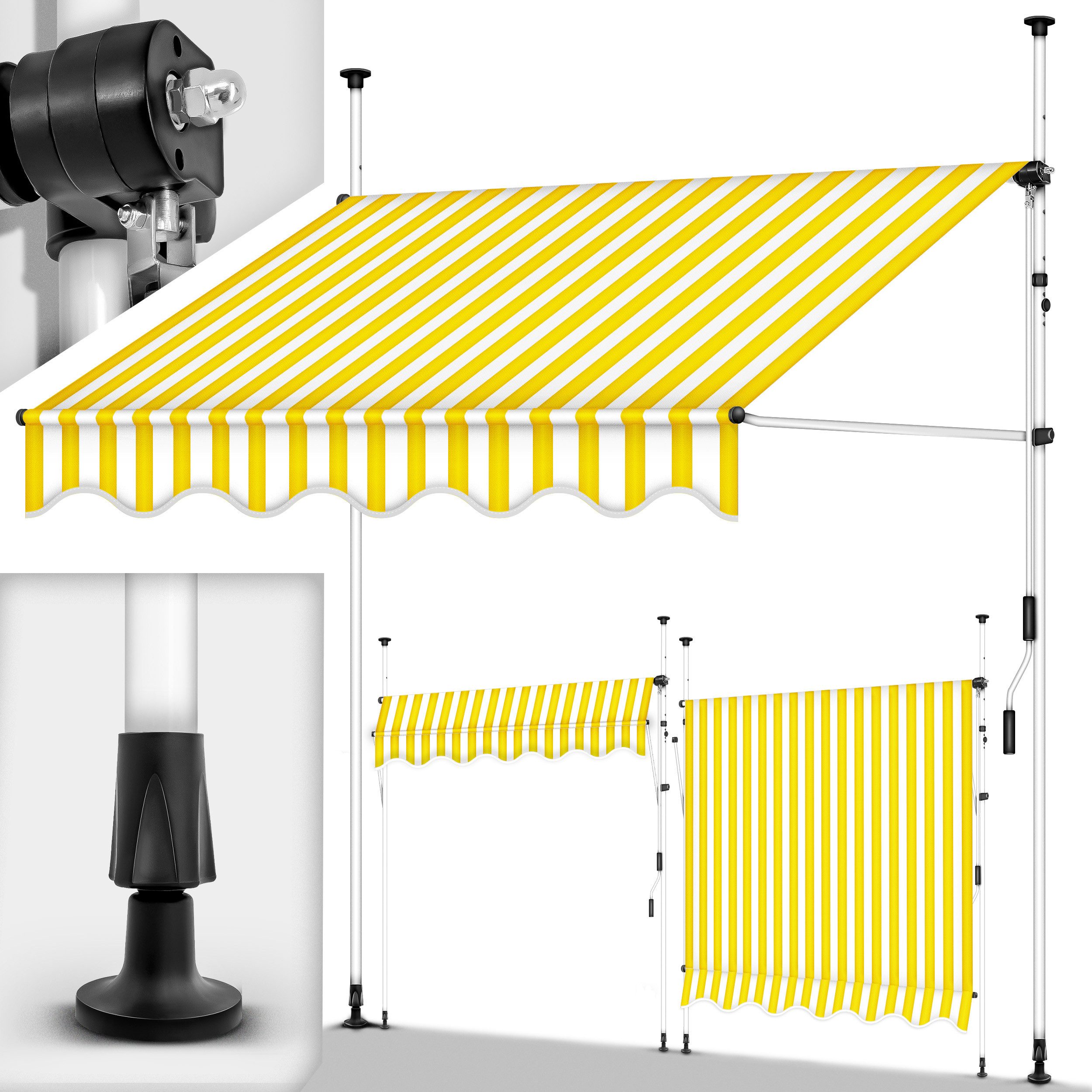 tillvex Klemmmarkise tillvex Balkonmarkise Markise Klemmmarkise Sonnenmarki günstig online kaufen
