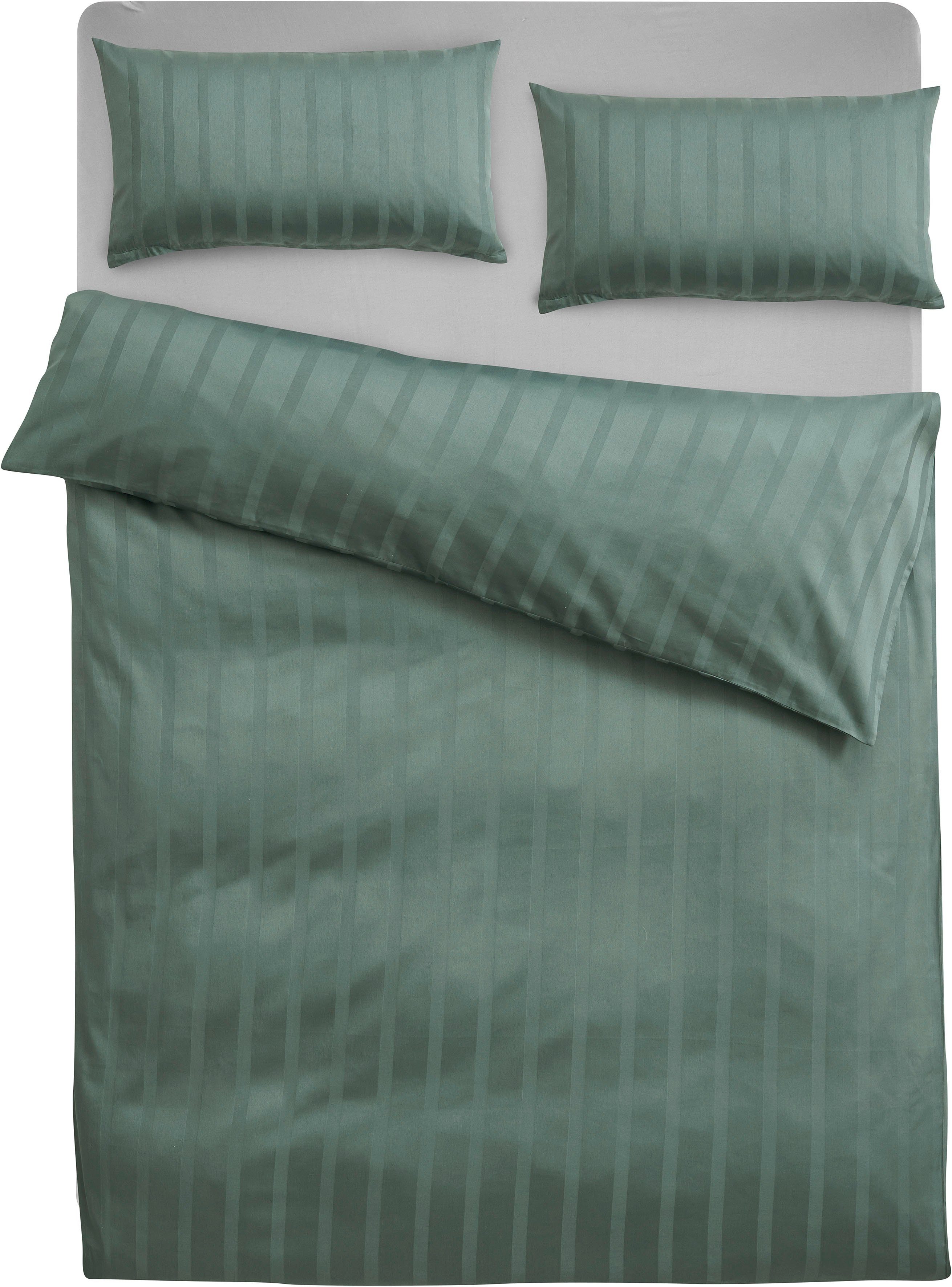 LeGer Home by Lena Gercke Bettwäsche Leonore, Mako-Satin, 2 teilig, Mako-Satin Streifen aus 100% Baumwolle, Größe ab 135x200 cm – Bild 2 von 5