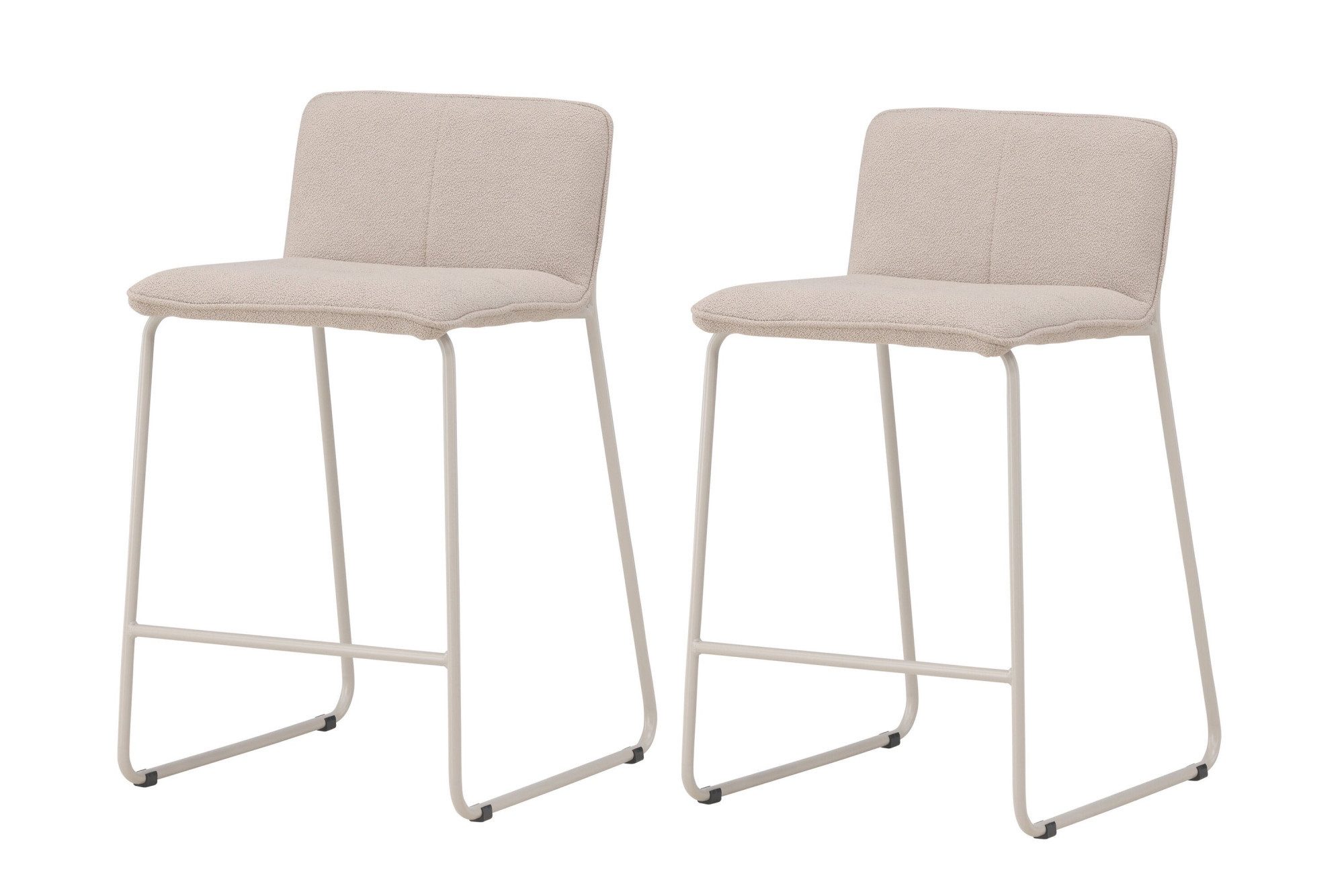 Venture Home Barhocker Bisbee, 2er-Set Barhocker mit Fußstütze, belastbar bis 120 kg (Set, 2 St., 2 Barhocker), Tresenstuhl, weicher Bezug, Stahlbeine, Fußstütze, modern