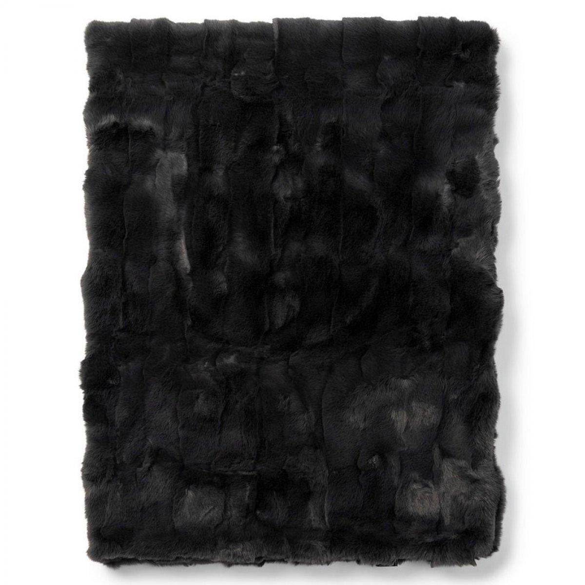 Wohndecke Tagesdecke Elias Kunstpelz Blau (180x130cm), Rivièra Maison