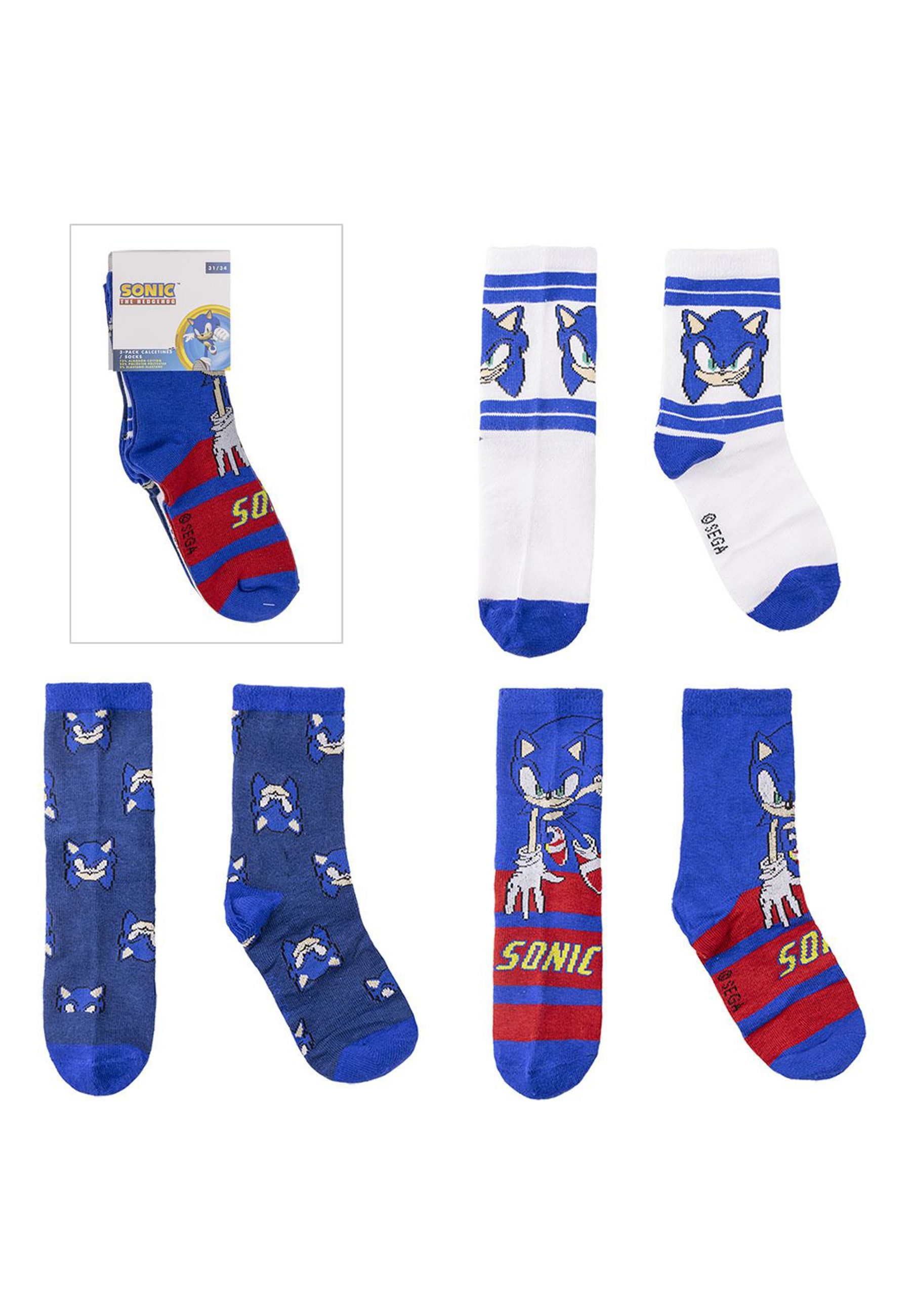 Disney Socken Socken Pack 3 Stück Sonic (Set)