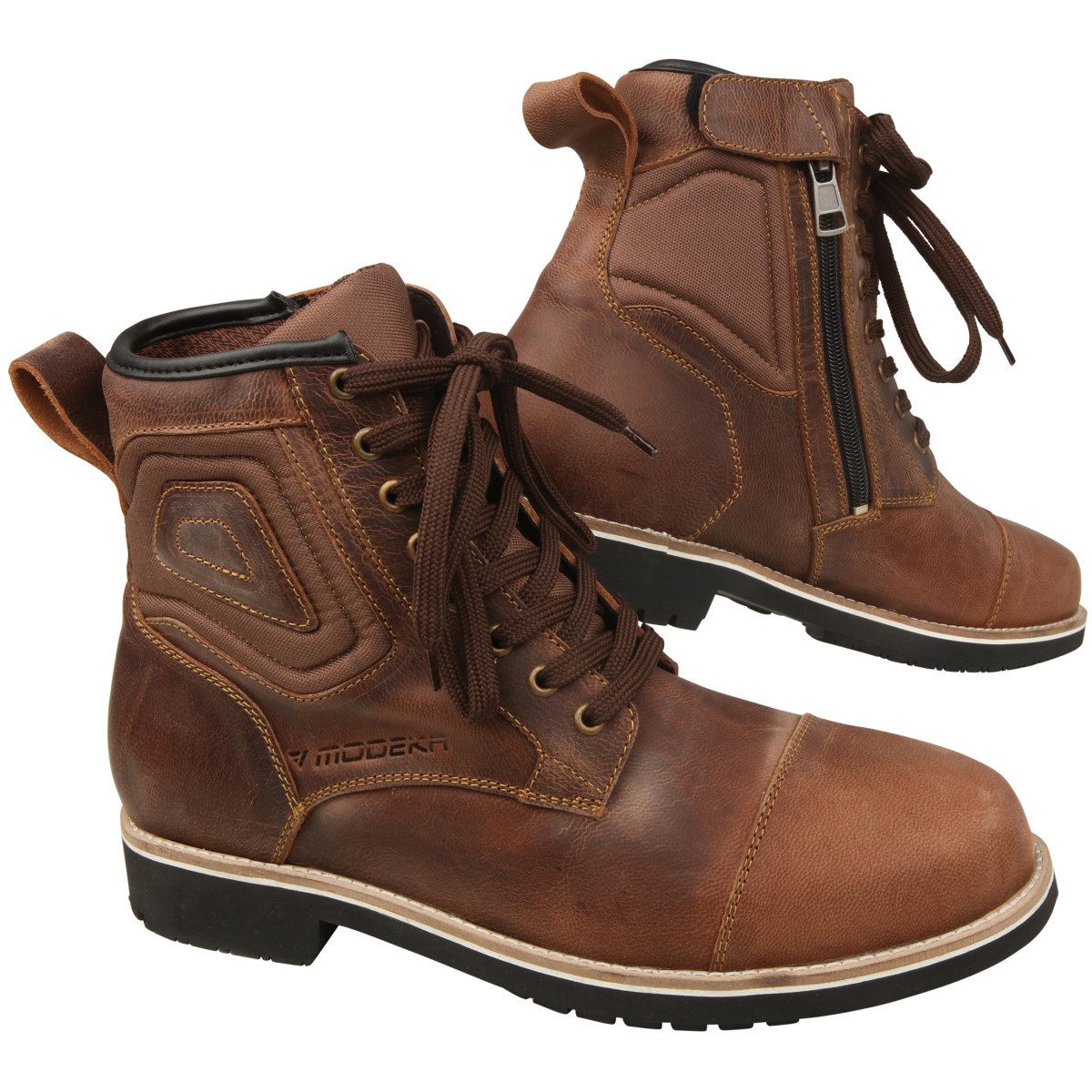 Modeka Modeka Wolter Schuhe aged brown 43 Motorradstiefel (Packung, Antistatische und Öl- und Benzinfeste Sohle)