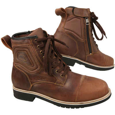 Modeka Modeka Wolter Schuhe aged brown 44 Motorradstiefel (Packung, Antistatische und Öl- und Benzinfeste Sohle)