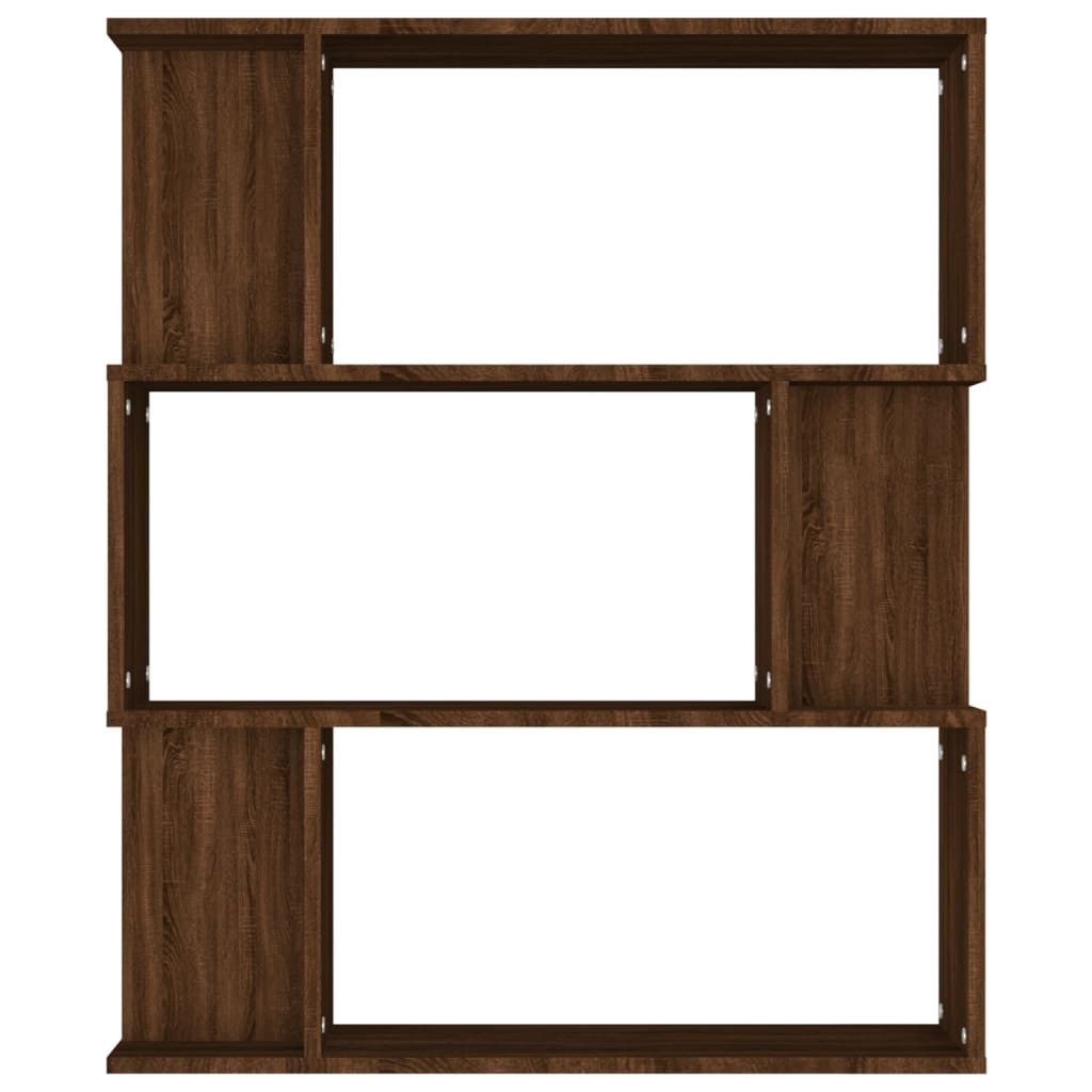 vidaXL Bücherregal Bücherregal/Raumteiler Braun Eiche 80x24x96 cm Holzwerkstoff, 1-tlg. – Bild 5 von 5