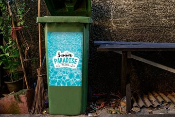MuchoWow Wandsticker Sommer - Zitat - Meer (1 St), Mülleimer-aufkleber, Mülltonne, Sticker, Container, Abfalbehälter