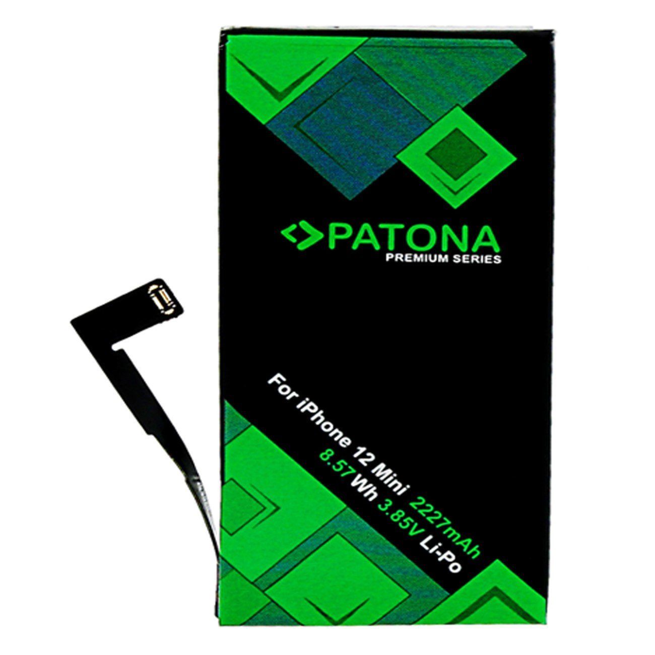Premium Patona passend Akku V, Premium-Serie 12 iPhone Handy-Akku Apple St), für 1 mAh Ersatzakku 2227 (3,85 Mini