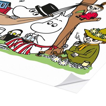 Posterlounge Wandfolie Moomin, Die Mumins - Familienbande, Kinderzimmer Kindermotive