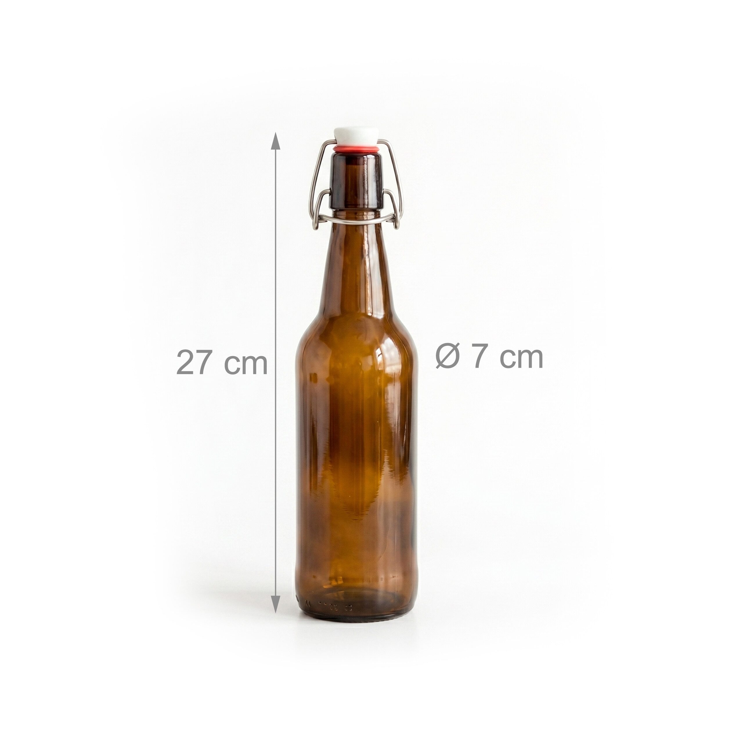 relaxdays Einmachglas 6x Flaschen zum Befüllen Bügelverschluss, Glas, (6-tlg) – Bild 4 von 5