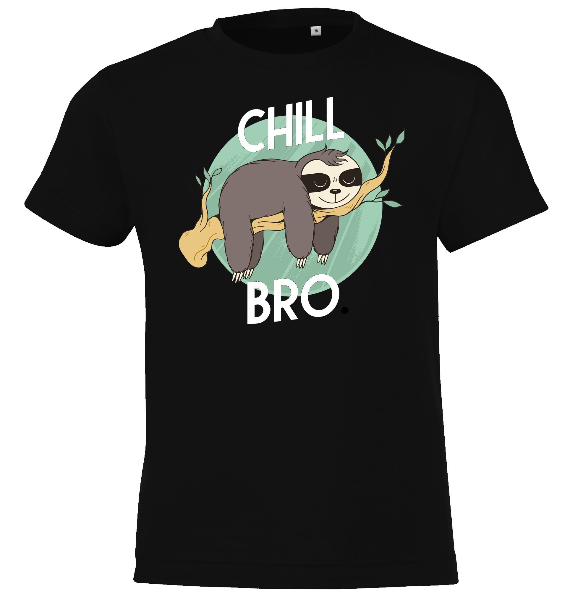 Youth Designz T-Shirt Chill Bro Faultier Kinder T-Shirt mit trendigem Frontprint