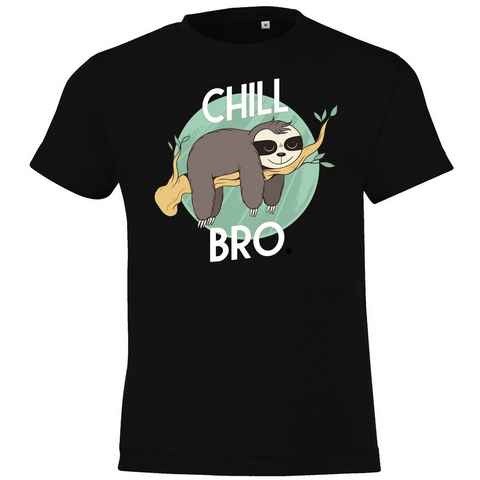 Youth Designz T-Shirt Chill Bro Faultier Kinder T-Shirt mit trendigem Frontprint
