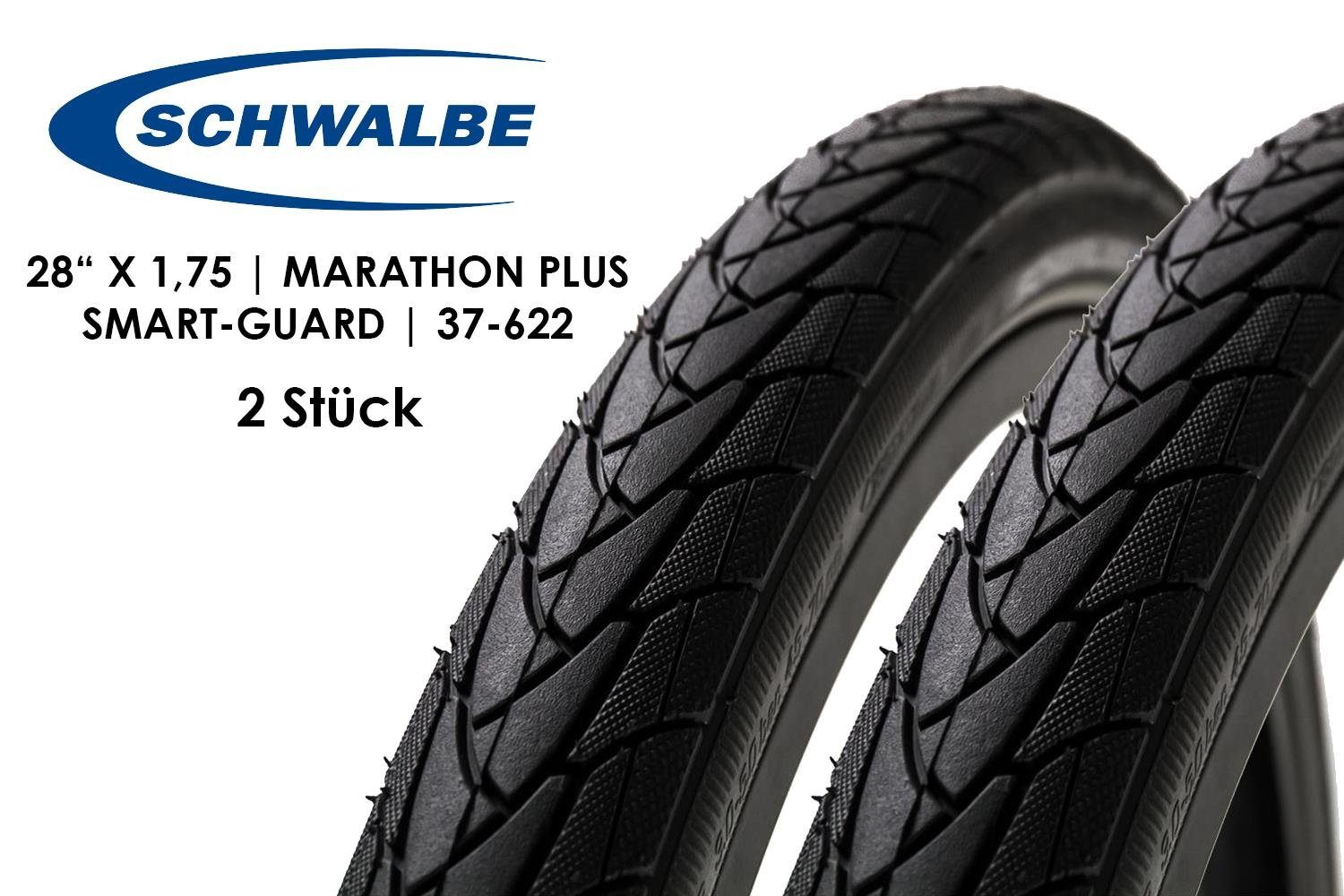 Fahrradreifen 2 Stück 28 Zoll Schwalbe Marathon Plus Reifen 37-622 Reflex 28x1.4