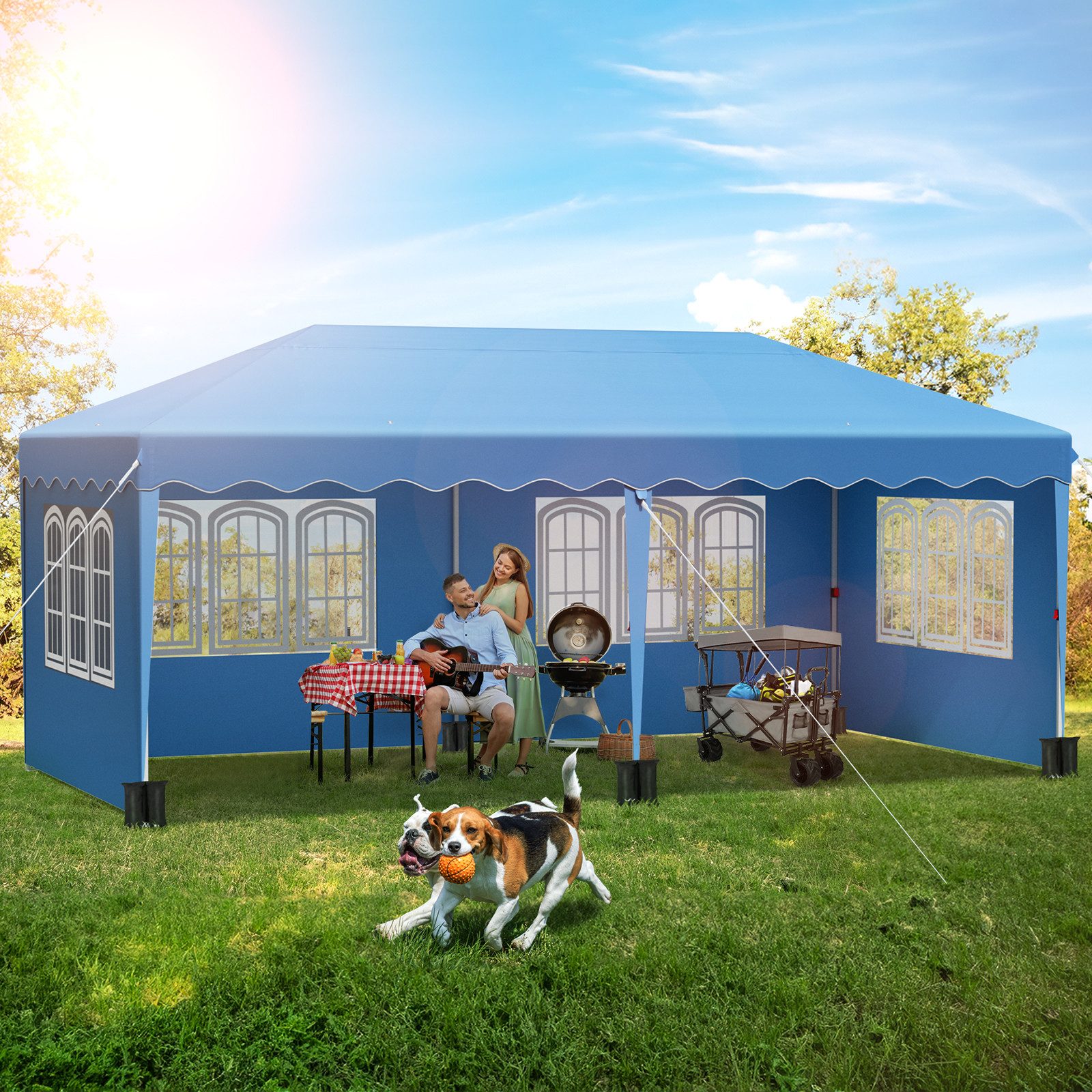 TLGREEN Faltpavillon 3x6M wasserdicht Pavillon, Partyzelt, günstig online kaufen