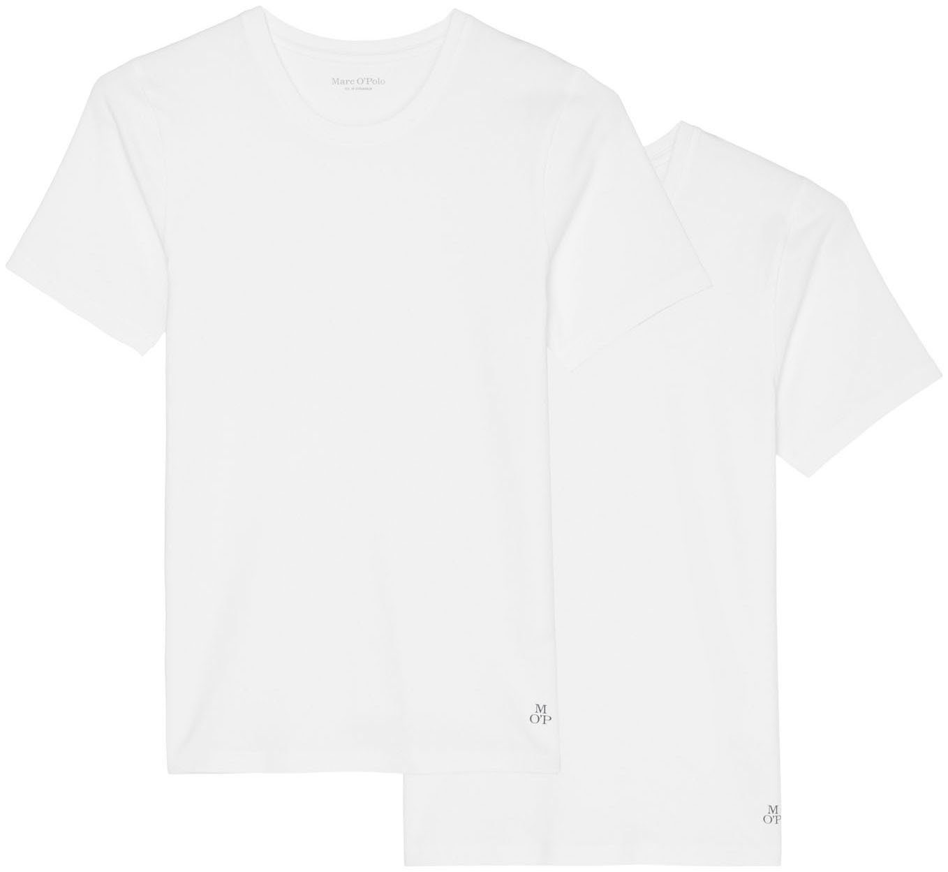 Marc O'Polo T-Shirt 100white 2-tlg) (Packung