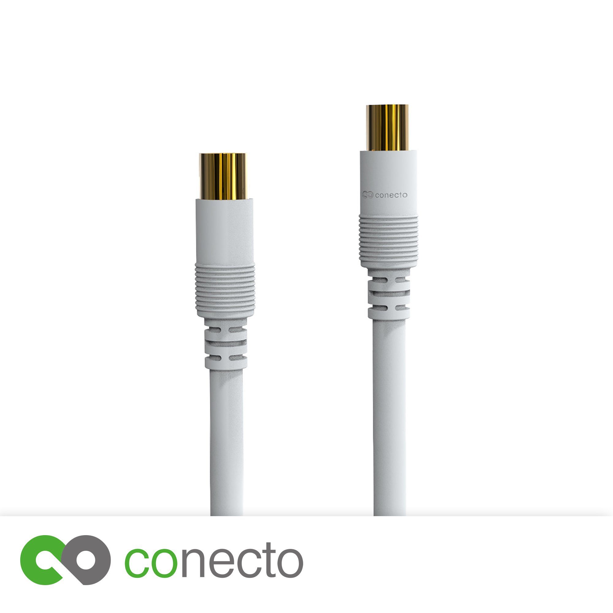 conecto conecto HQ TV Antennenkabel - 4K UHD 1080p FULL HD HDTV 3D - (TV-Steck SAT-Kabel, (50 cm)