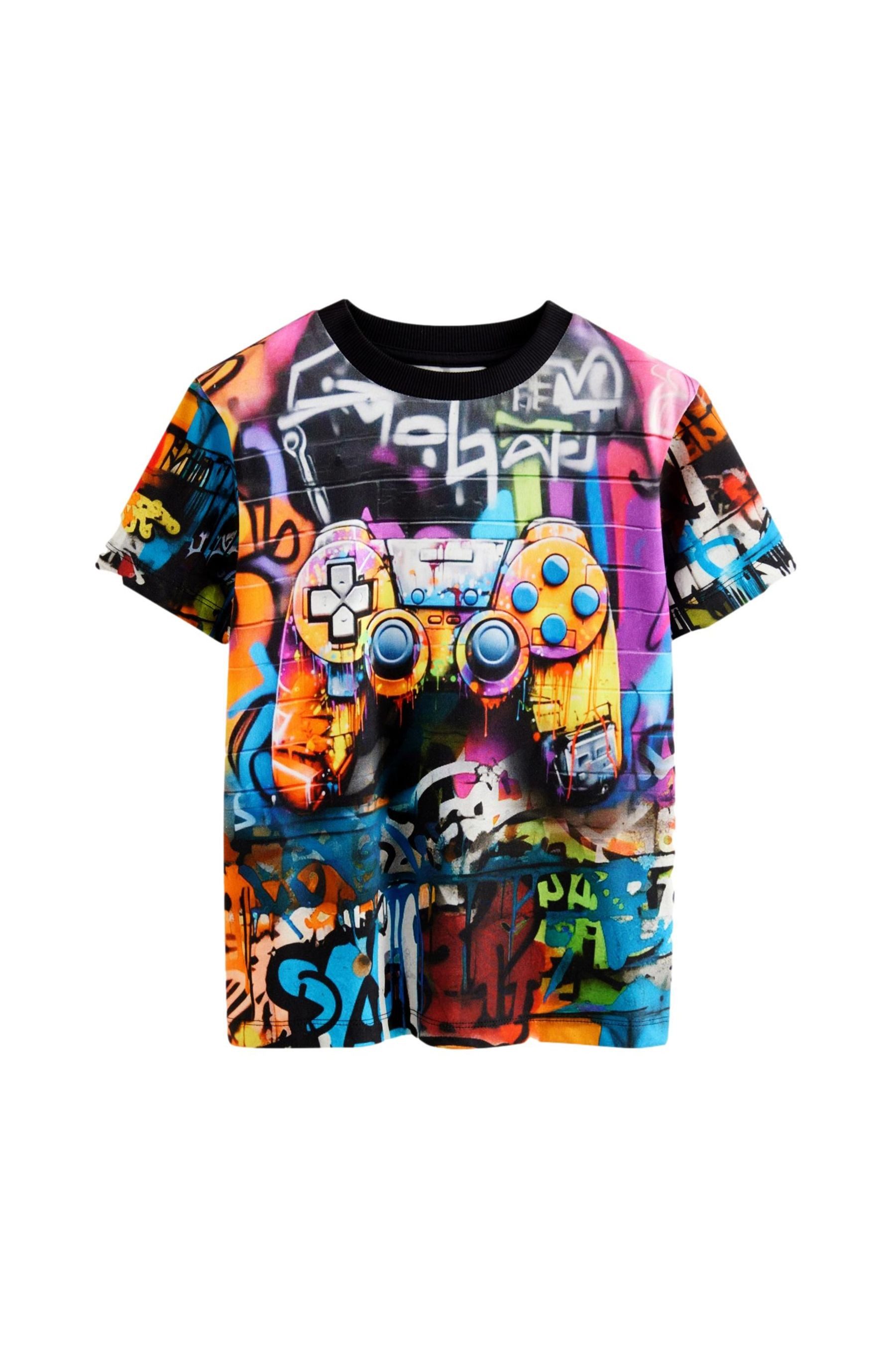 Next T-Shirt Kurzarm-T-Shirt mit durchgehendem Print (1-tlg)