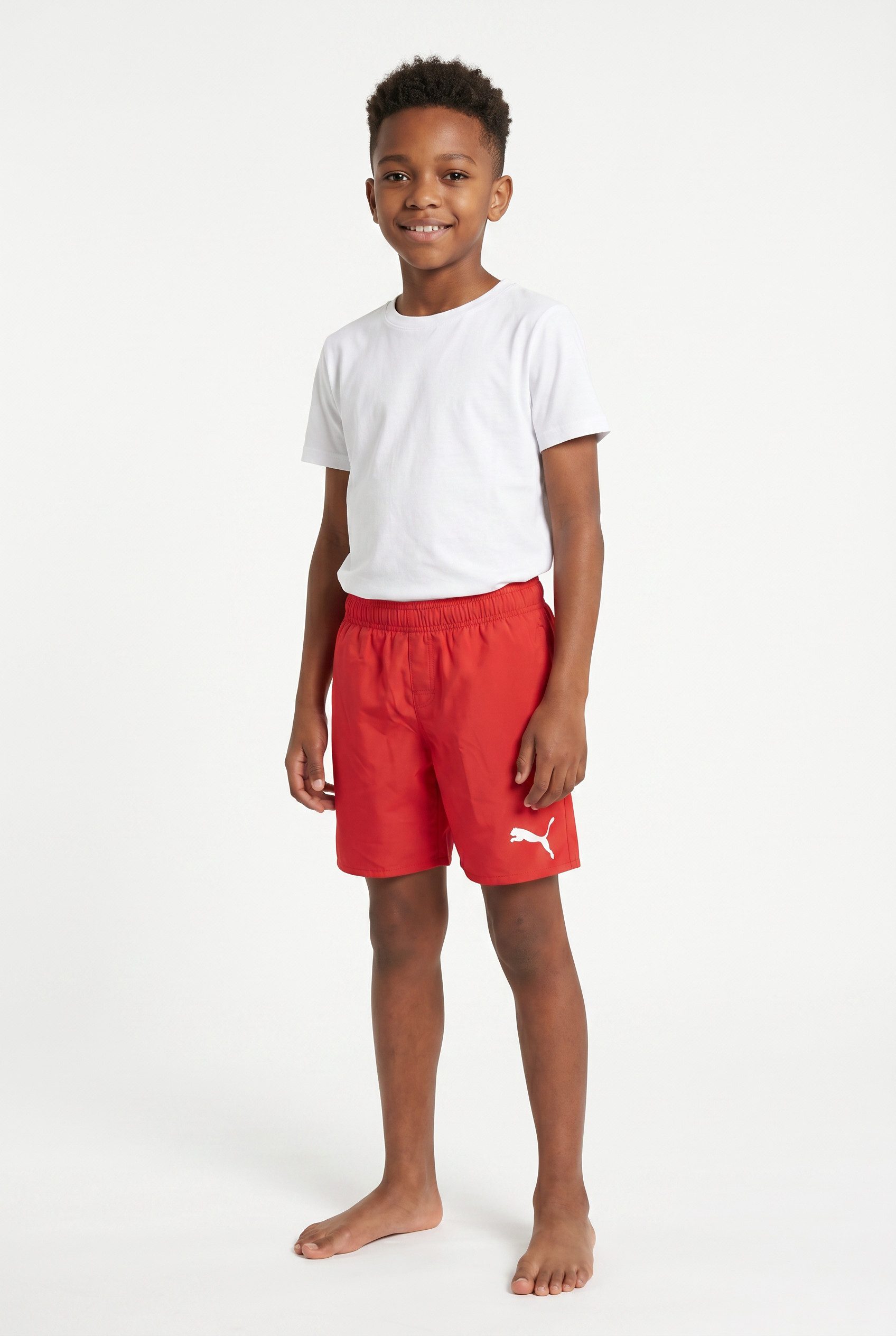 PUMA Badeshorts PUMA SWIM BOYS MID SHORTS schnelltrocknend, Kordelzug