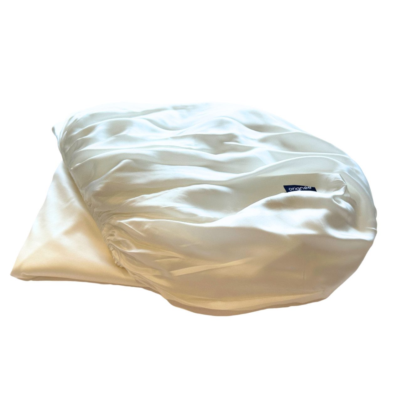 orignee Spannbettlaken Seide Spannbettlaken aus 100% Maulbeerseide, White, 100% Seide, Gummizug: rundrum, 100% Seide: hypoallergen und schlaffördernd