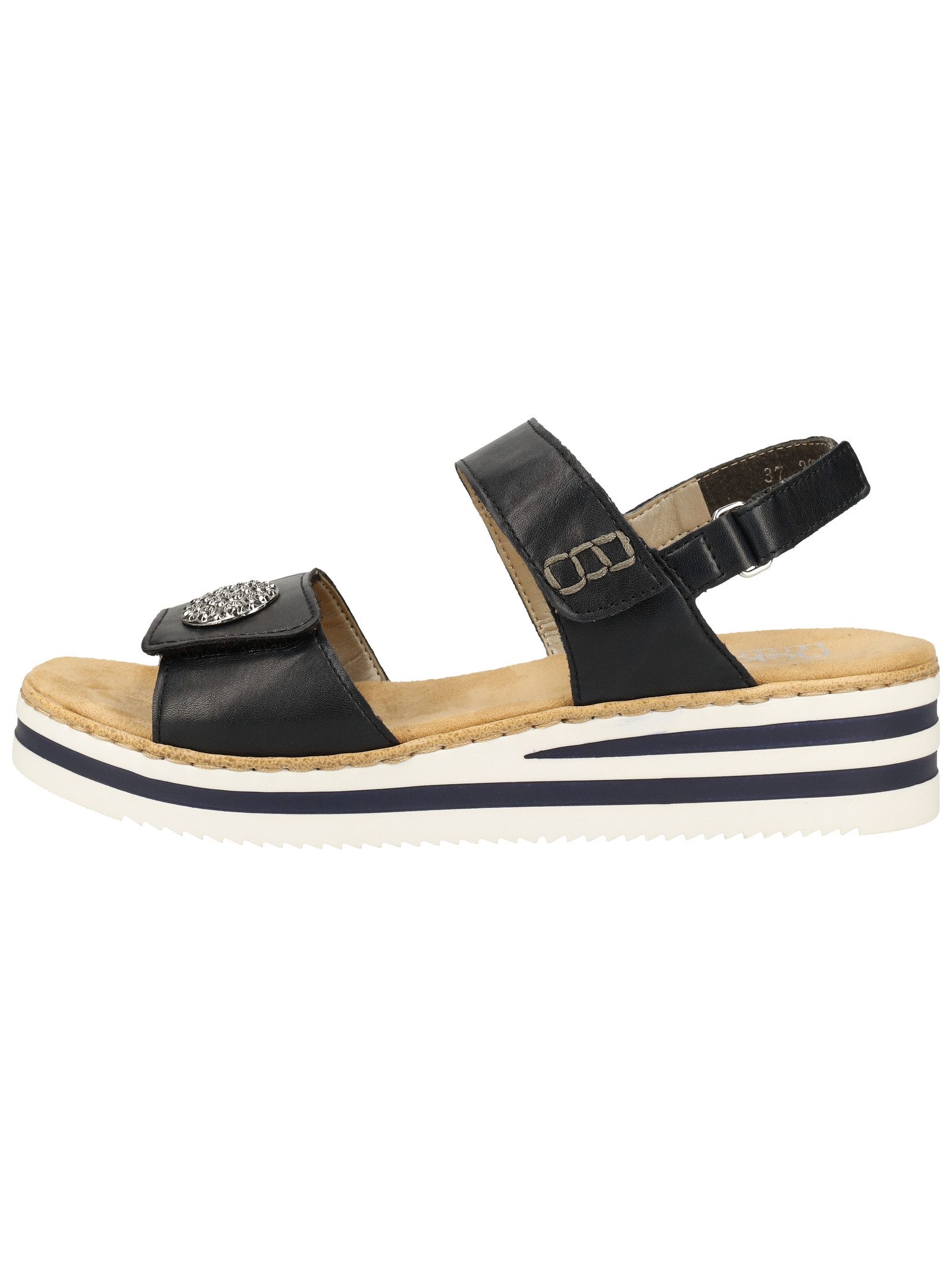 Rieker Sandalen Lederimitat . Keilsandalette