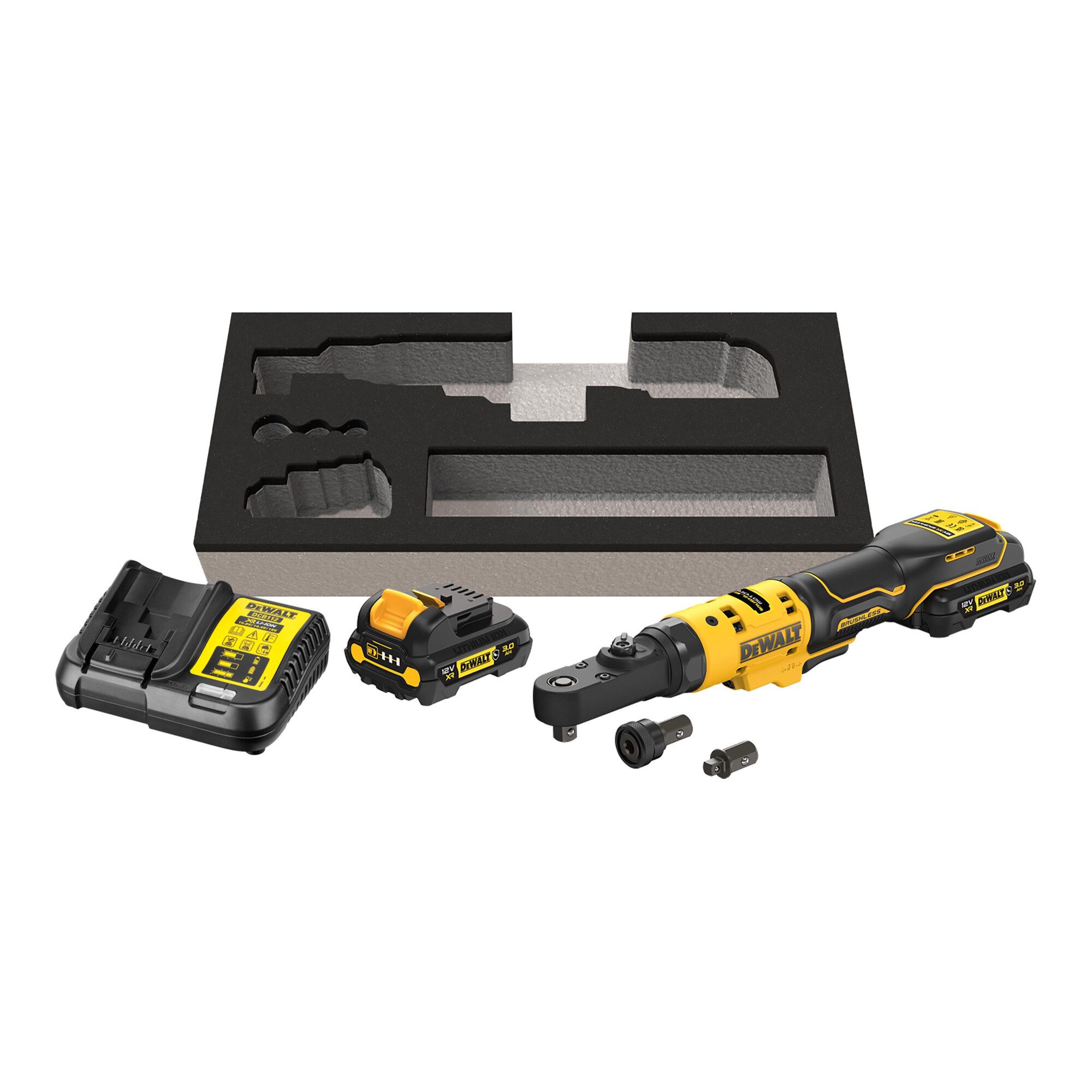 DeWalt Akku-Schlagschrauber DEWALT Akku-Ratsche, 1/4-3/8Z, 12 V / 3 Ah
