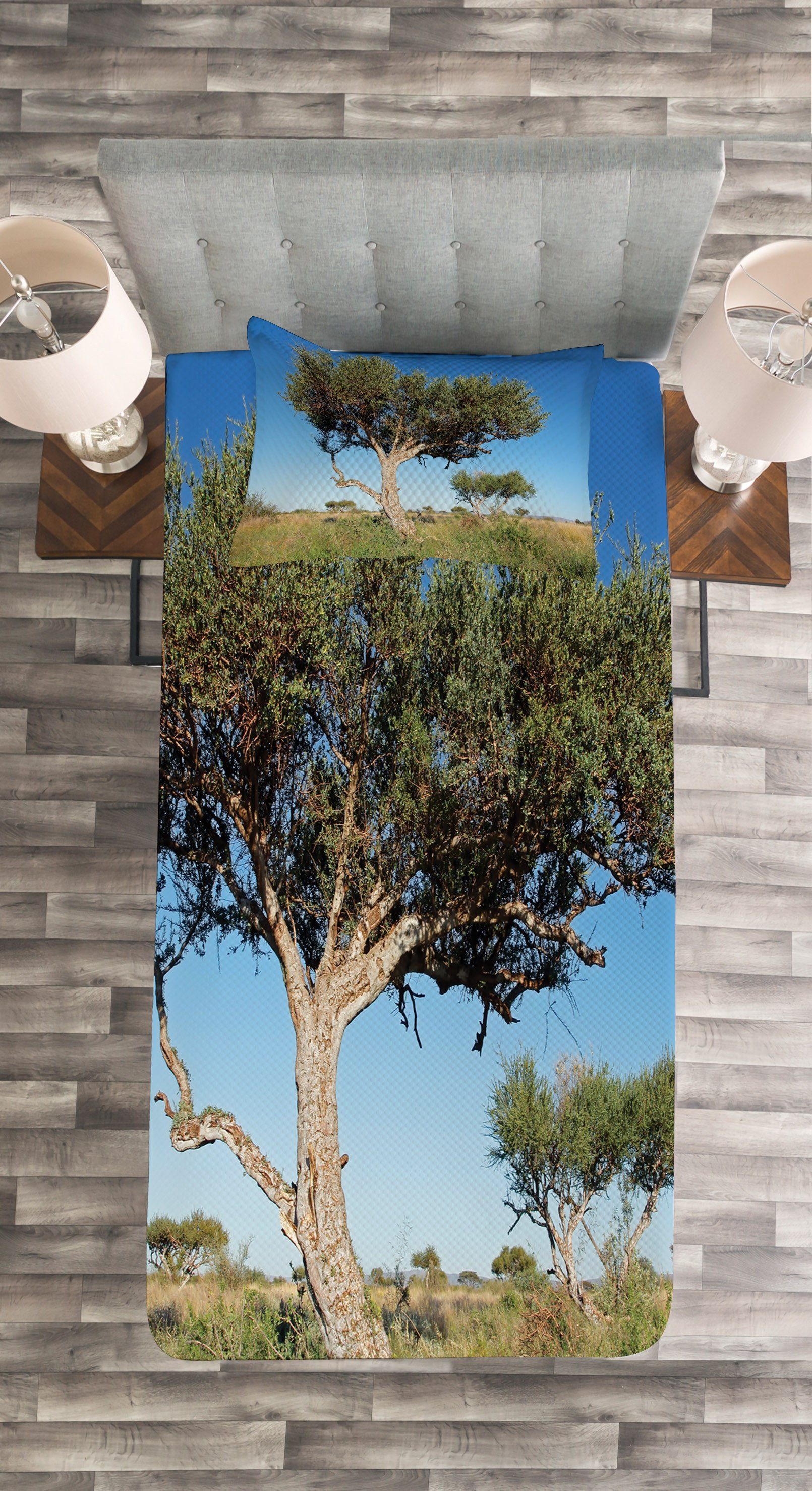 Boscia Wiese Waschbar, in Set der Abakuhaus, Tagesdecke Baum mit albitrunca Kissenbezügen