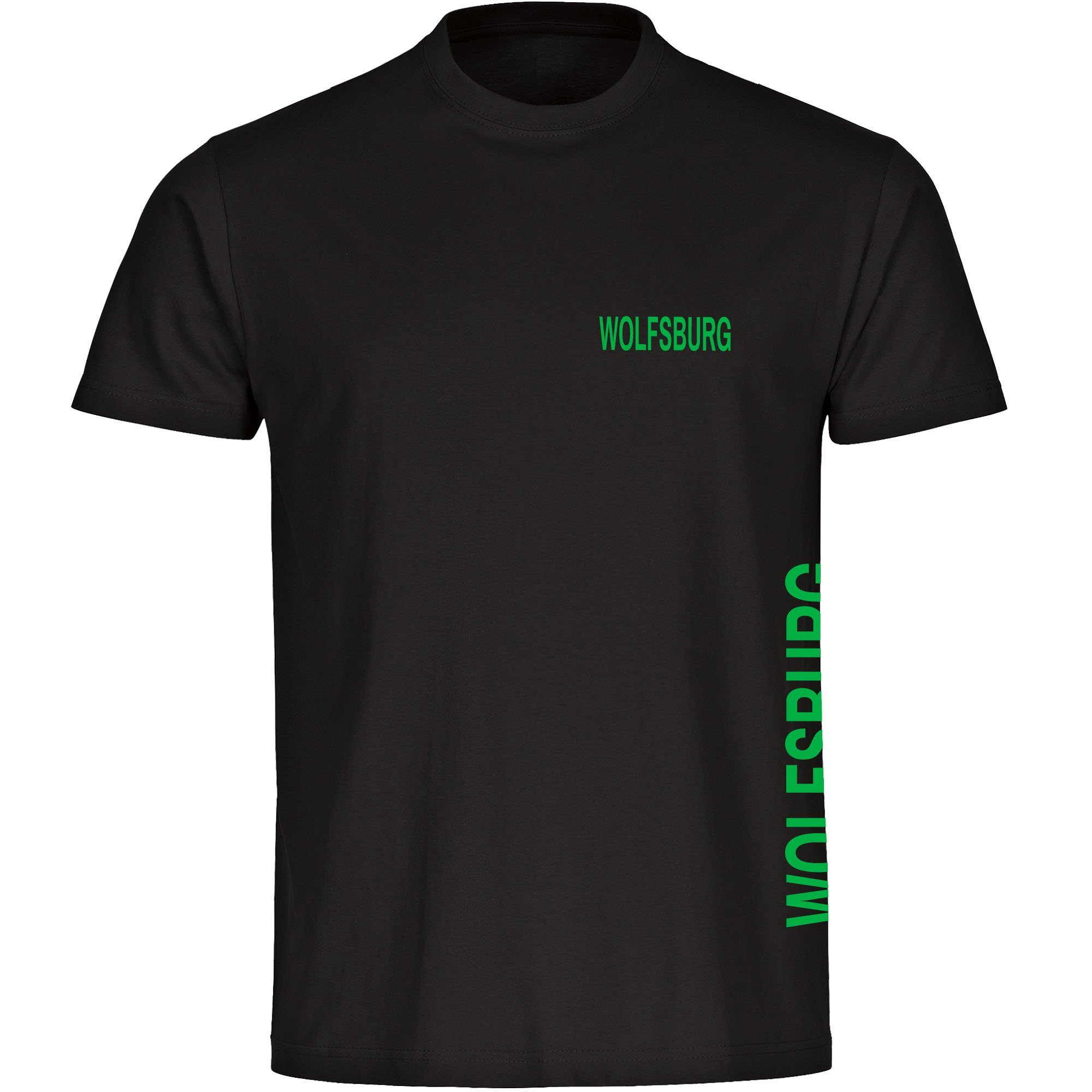 multifanshop T-Shirt Kinder Wolfsburg - Brust & Seite - Boy Girl