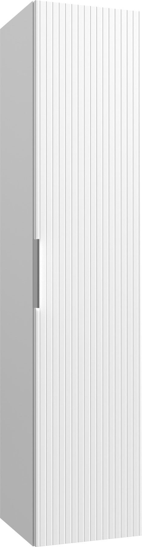 welltime Hochschrank G-Line mit Rillentür, Chromgriff, Soft-Close-Funktion