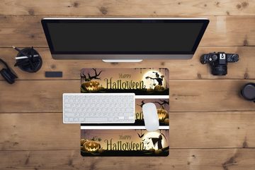 MuchoWow Gaming Mauspad Eine dreiteilige Illustration von Halloween (1-St), Mousepad mit Rutschfester Unterseite, Gaming, 40x40 cm, XXL, Großes