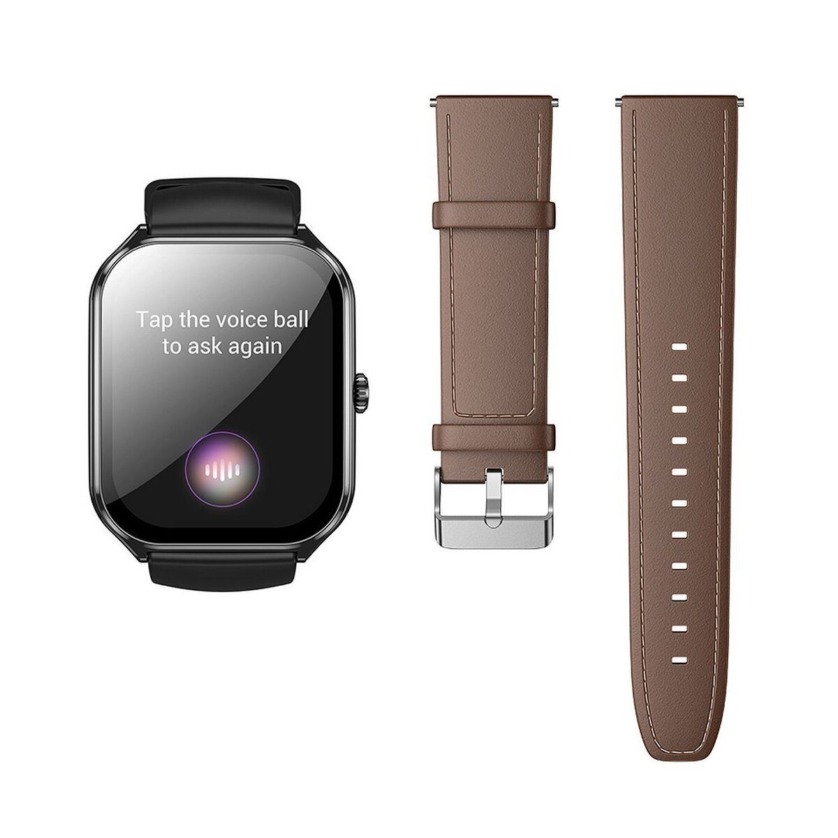hoco. HOCO Smartwatch Y28 AMOLED Bluetooth Anrufuhr Schwarz Smartwatch, 1-tlg.