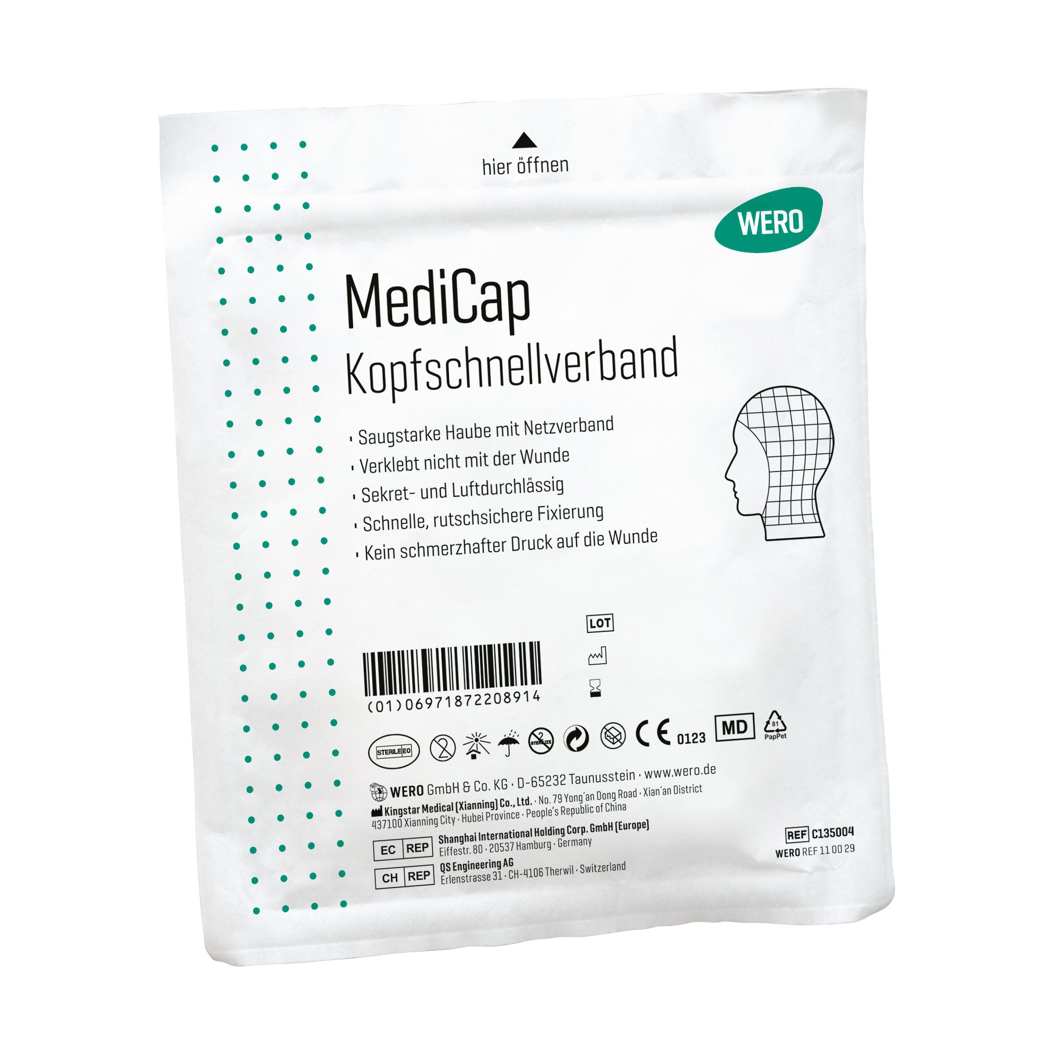 WERO Erste-Hilfe-Set MediCap Kopfschnellverband, steril