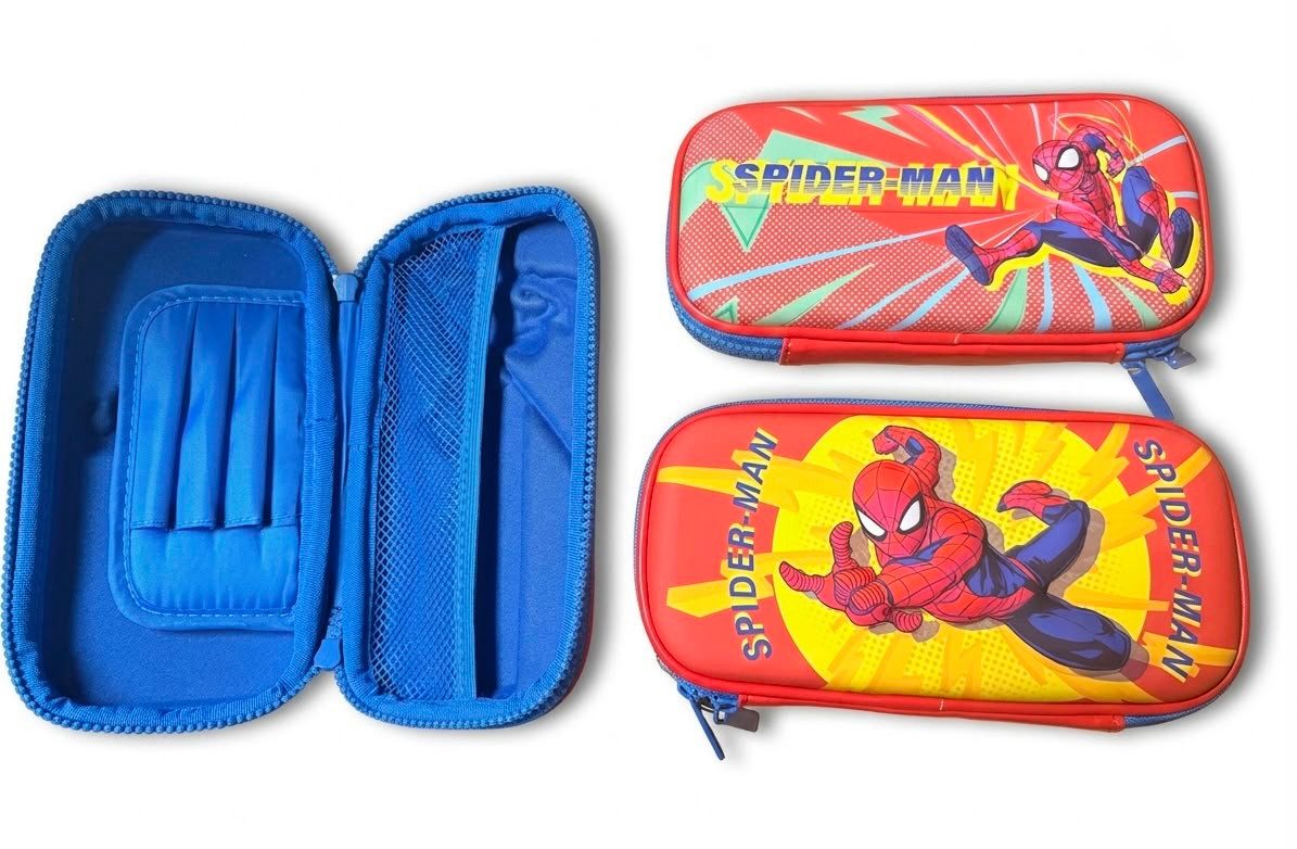 Disney Federmäppchen Spider-Man Federmäppchen mit Innenfächern und Reißverschluss 22 cm, (Set, 1-tlg., Geschenk-Set), Geräumig mit Stiftehaltern, Netzfach und zwei Spider-Man Motiven