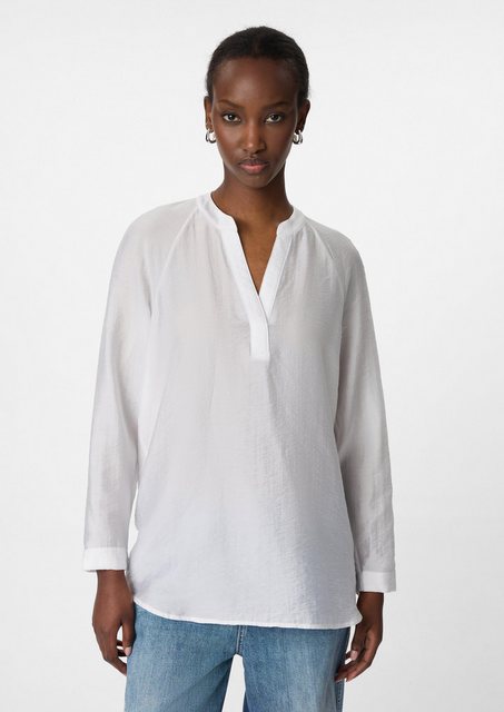 comma casual identity Langarmbluse Strukturierte Tunikabluse aus Lyocellmix günstig online kaufen