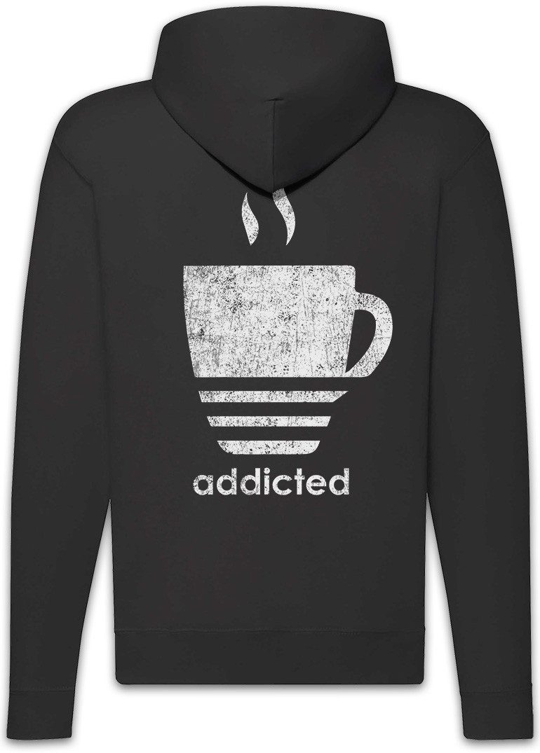 Urban Backwoods Sweatjacke Coffee Addicted Zipper Hoodie Kaffee Kaffeetrinker Liebe Love (1-tlg) Morgenmuffel Cafe Barista Koffein