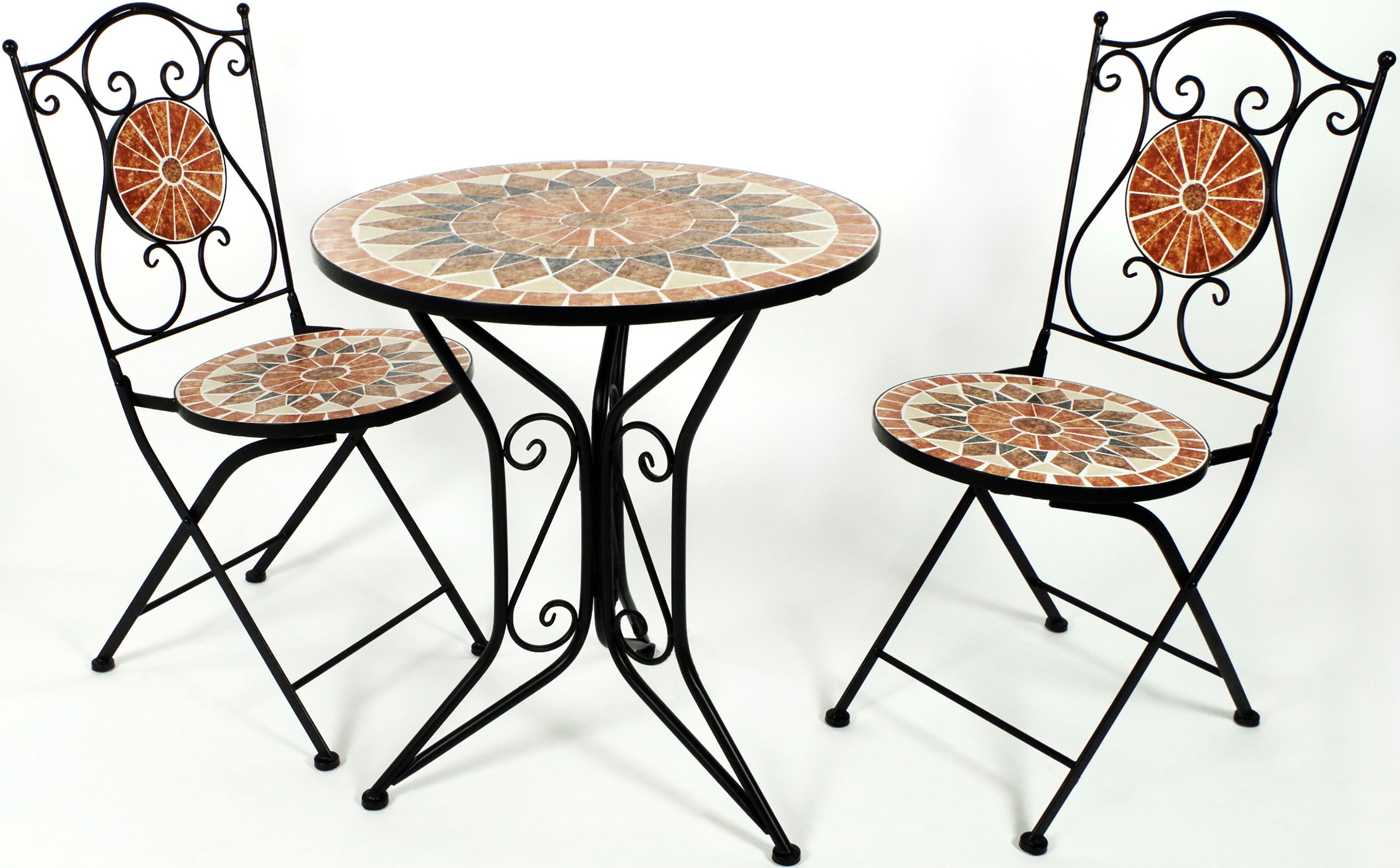 Balkonset Tischgruppe Set MOSAIK Metall Mosaik günstig online kaufen