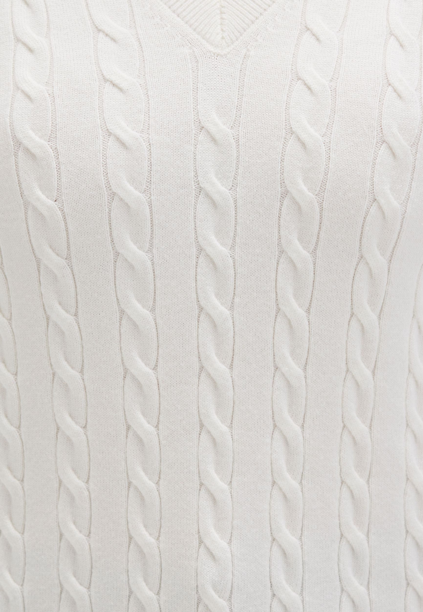 Mavi Strickpullover Eleganter Zopfstrick mit zeitlosem Design (1-tlg) V-NEC günstig online kaufen