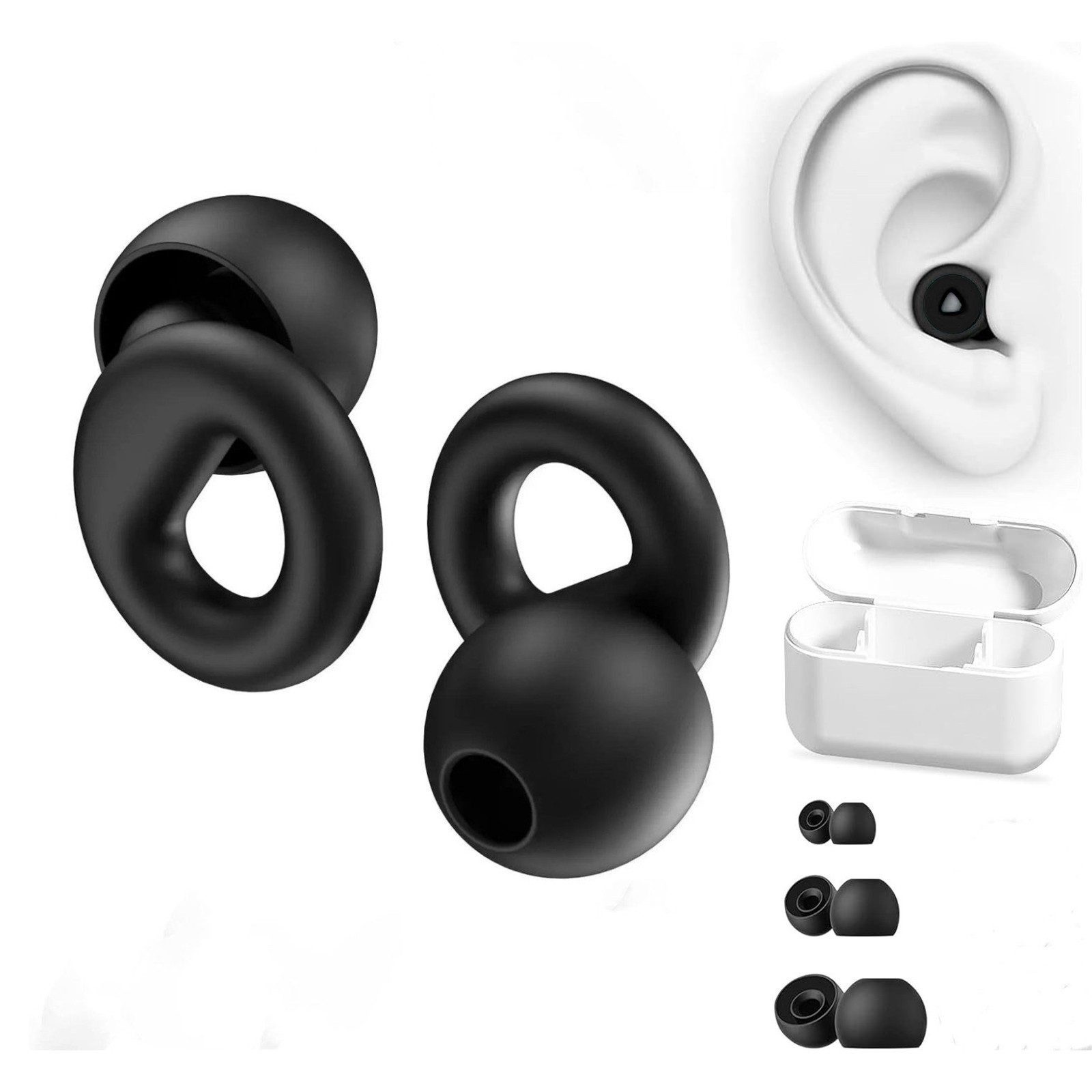 Heyork Gehörschutzstöpsel 2er Ohrstöpsel Geräuschreduzierende für Reisen schlafen Konzentration