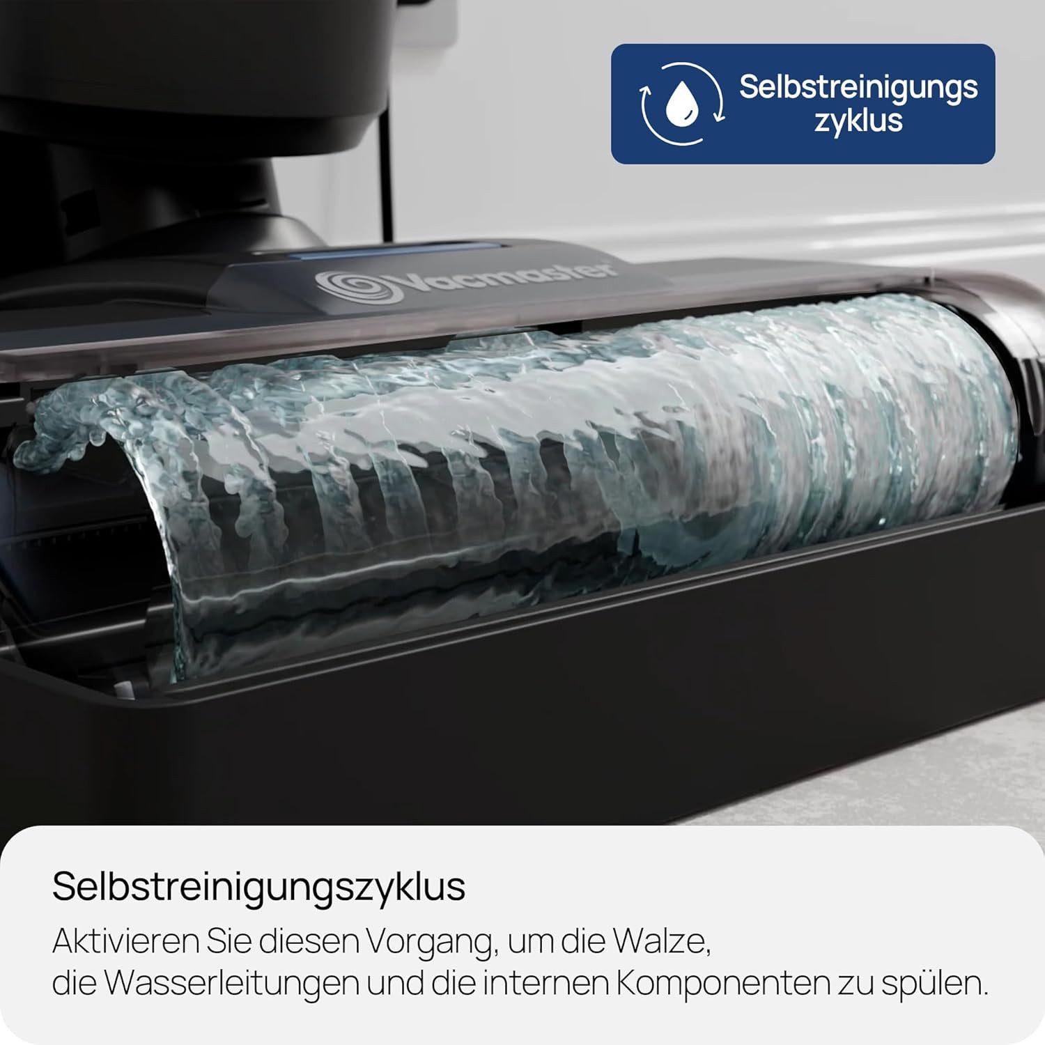 Vacmaster Hartbodenreiniger EasyClean HVA Hartbodenreiniger für Nass- und Trockenreinigung, mit 3 Reinigungsmodi, intuitivem LED-Display