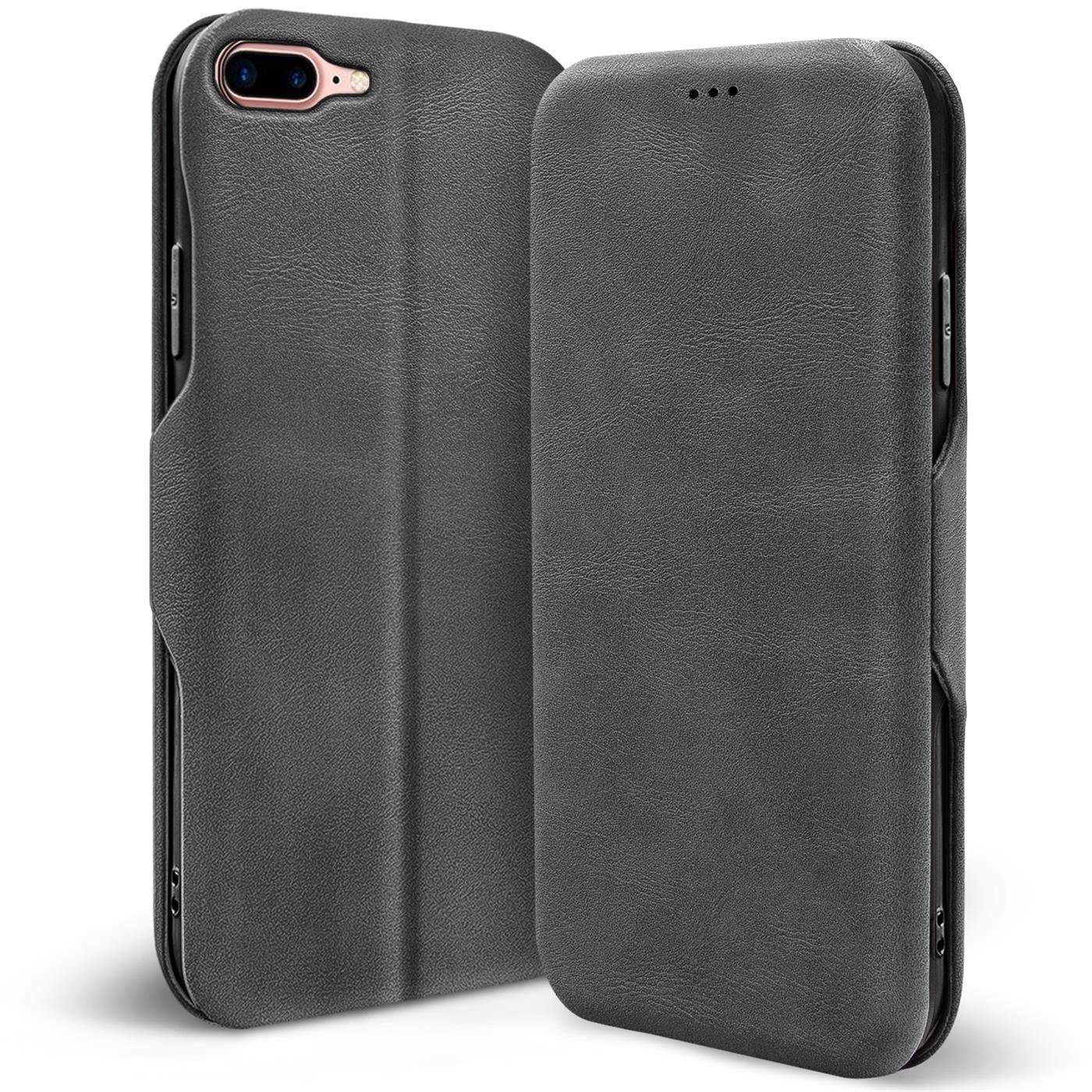 CoolGadget Handyhülle Premium Klapptasche Wallet Case für Apple iPhone 7 Plus / 8 Plus 5,5 Zoll, Handy Tasche mit Kartenfach Book Schutzhülle