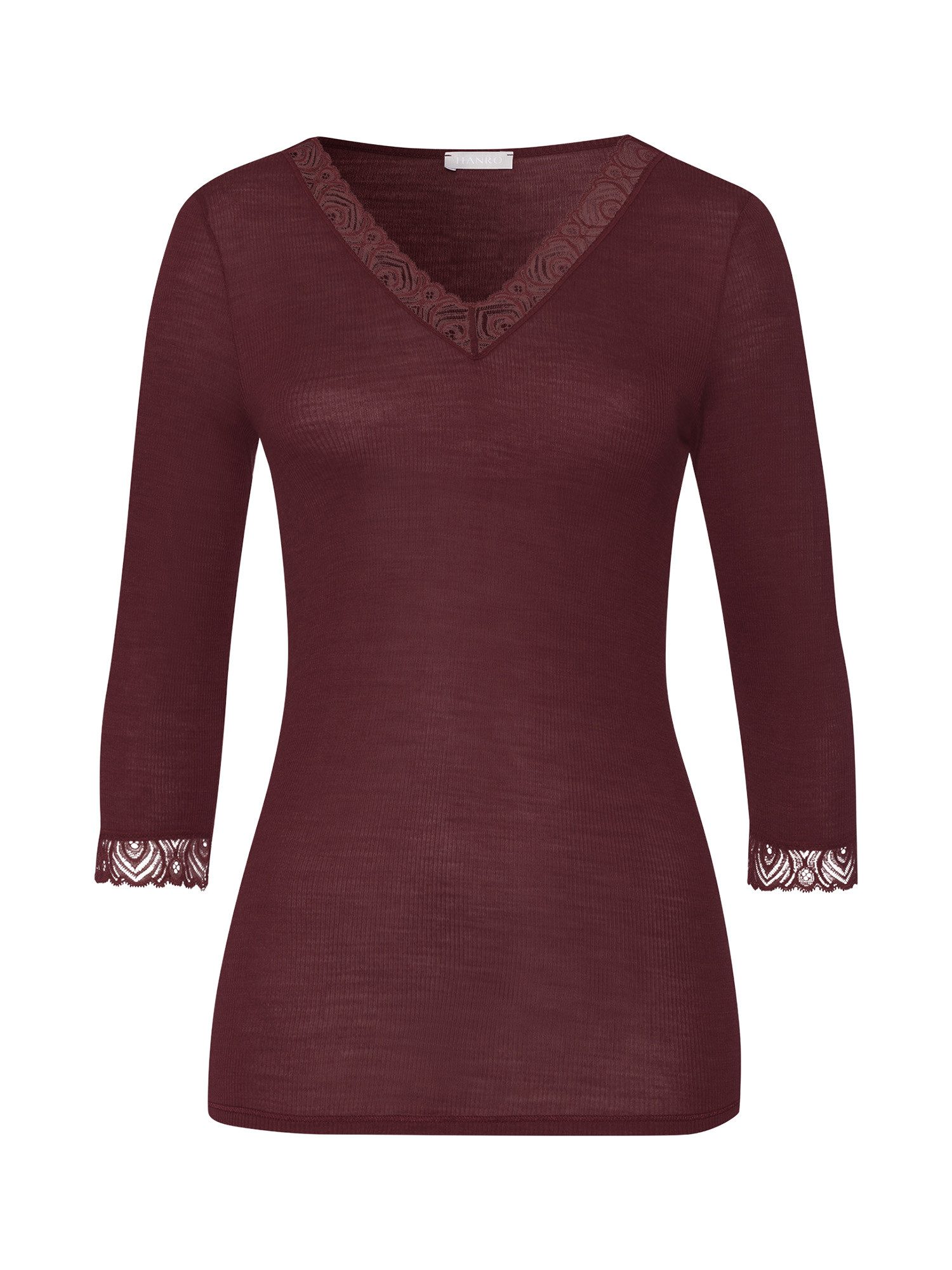 Hanro Sleepshirt Woolen Lace schlafshirt schlafmode Pyjama