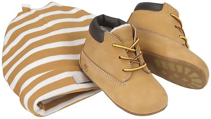 Timberland Crib Bootie with Hat Set Babystiefel Geschenkset