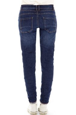 be styled Bequeme Jeans Tapered Jeans mit Knopfleiste und Reißverschluss - Damen - j8e-2 mit Stretch-Anteil, 5-Pocket-Style