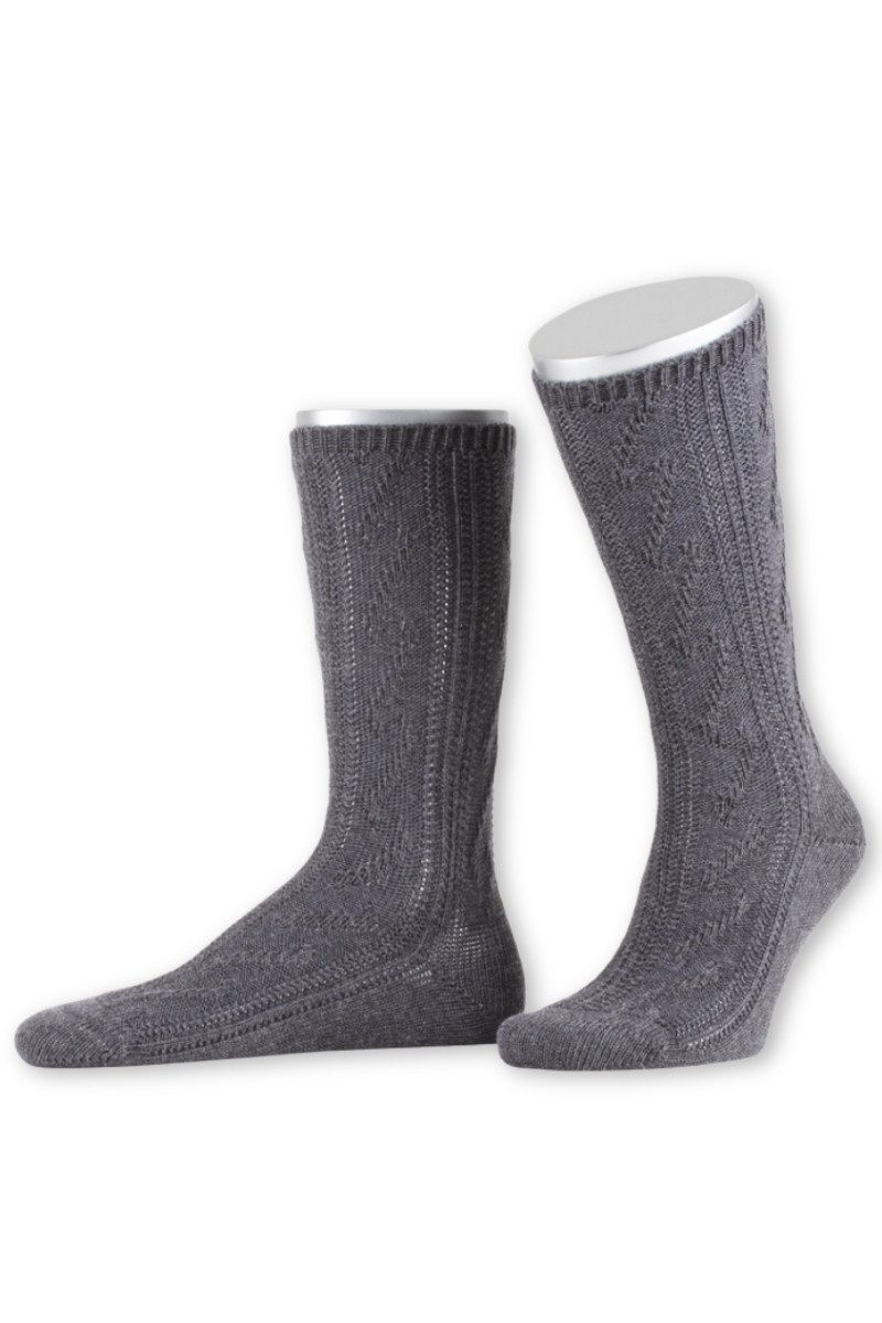 Lusana Trachtensocken Trachtensocken - LN3524 - marine, mittelgrau