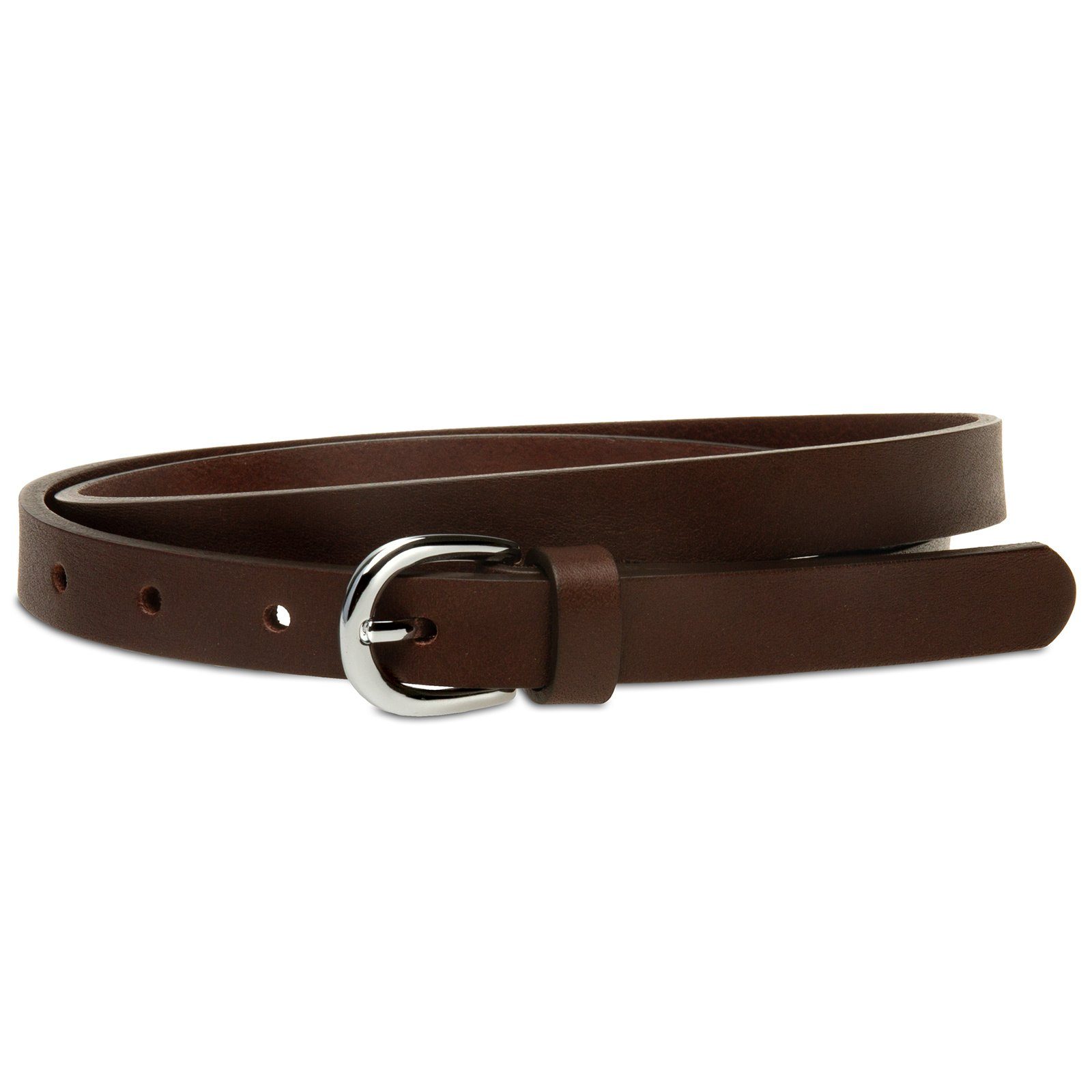 Caspar Taillengürtel GU318 schmaler Damen Ledergürtel günstig online kaufen