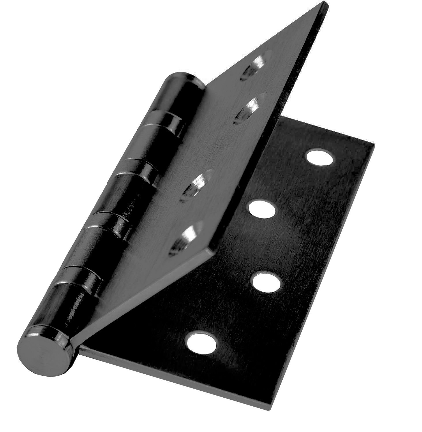 SO-TECH® Türbeschlag Türscharnier Edelstahl SS304 Aufschraubband (2 St), 101 x 101 x 2 mm, schwarz