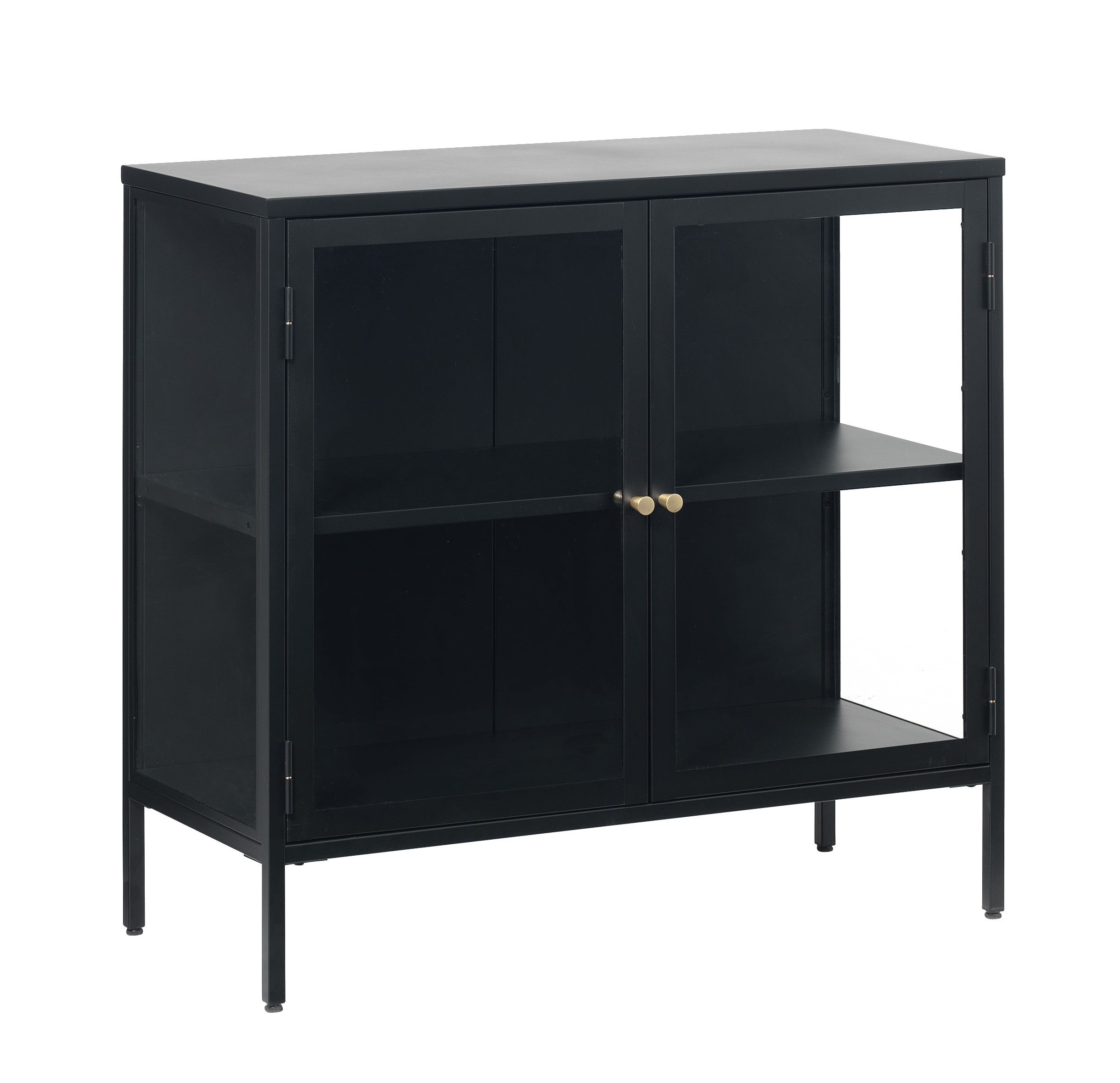 UNIQUE furniture A/S Vitrine aus Metall Schwarz Lackiert in Metall Schwarz günstig online kaufen