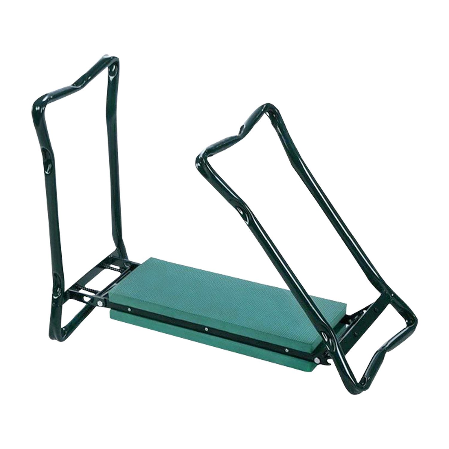 FIVMEN Kniebank Arbeitshocker 2-in-1 Gartenhocker Gartenarbeit Kniehilfe, 60x50x28cm, mit Eva-Schaumkissen Arbeitstasche Gepolstert für Garten, Grün