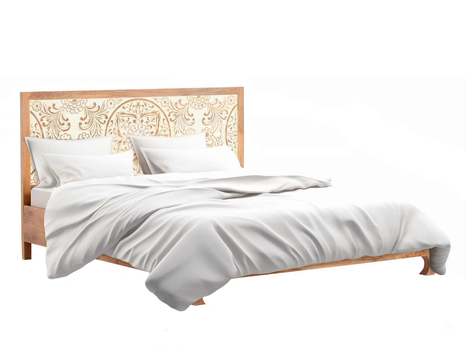 massivum Massivholzbett Delhi 180x200 Massivholz Bett Landhaus Stil